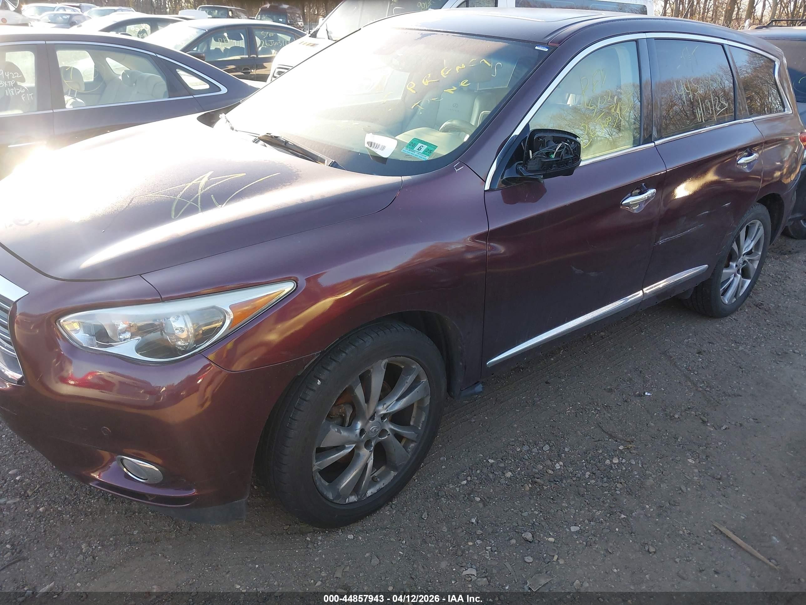 2013 Infiniti Jx35   Maroon vin: 5N1AL0MM3DC307249