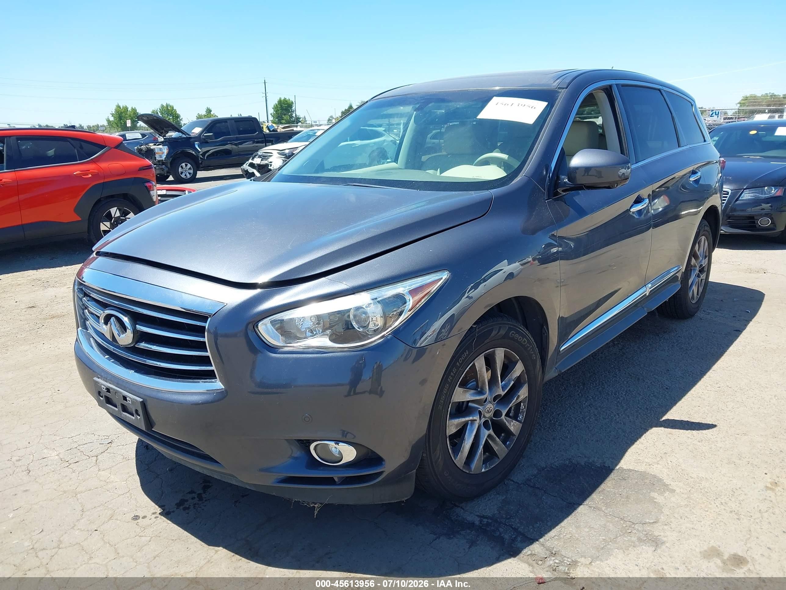 2013 Infiniti Jx35   Gray vin: 5N1AL0MM3DC316100