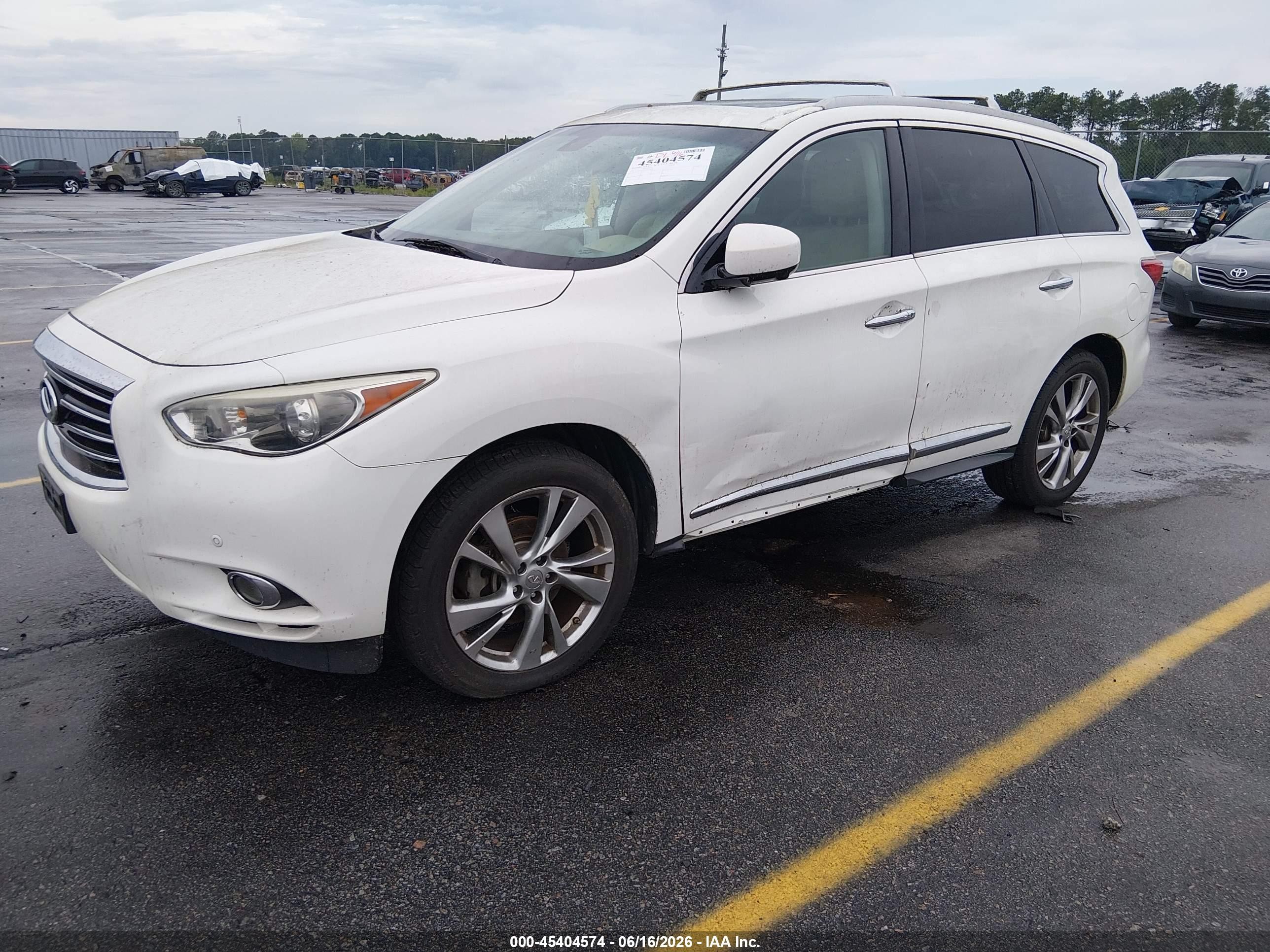 2013 Infiniti Jx35   White vin: 5N1AL0MM3DC335049