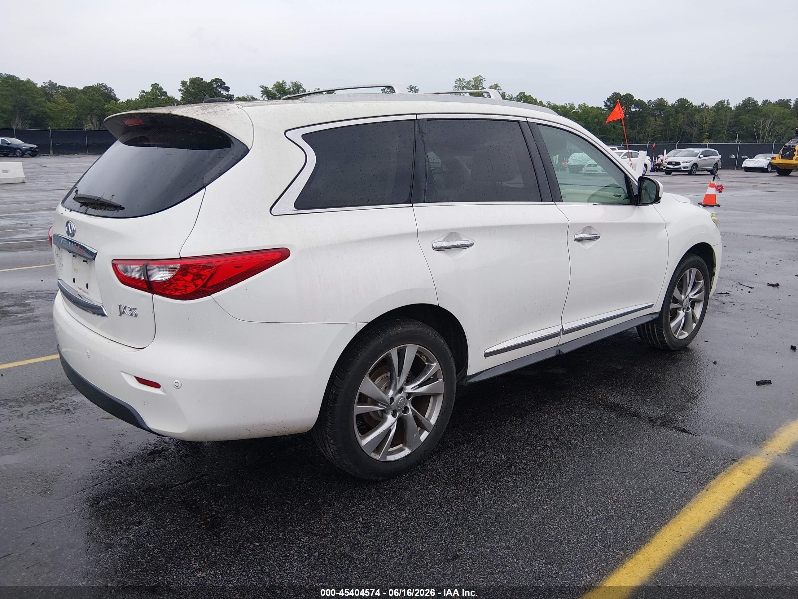 2013 Infiniti Jx35   White vin: 5N1AL0MM3DC335049