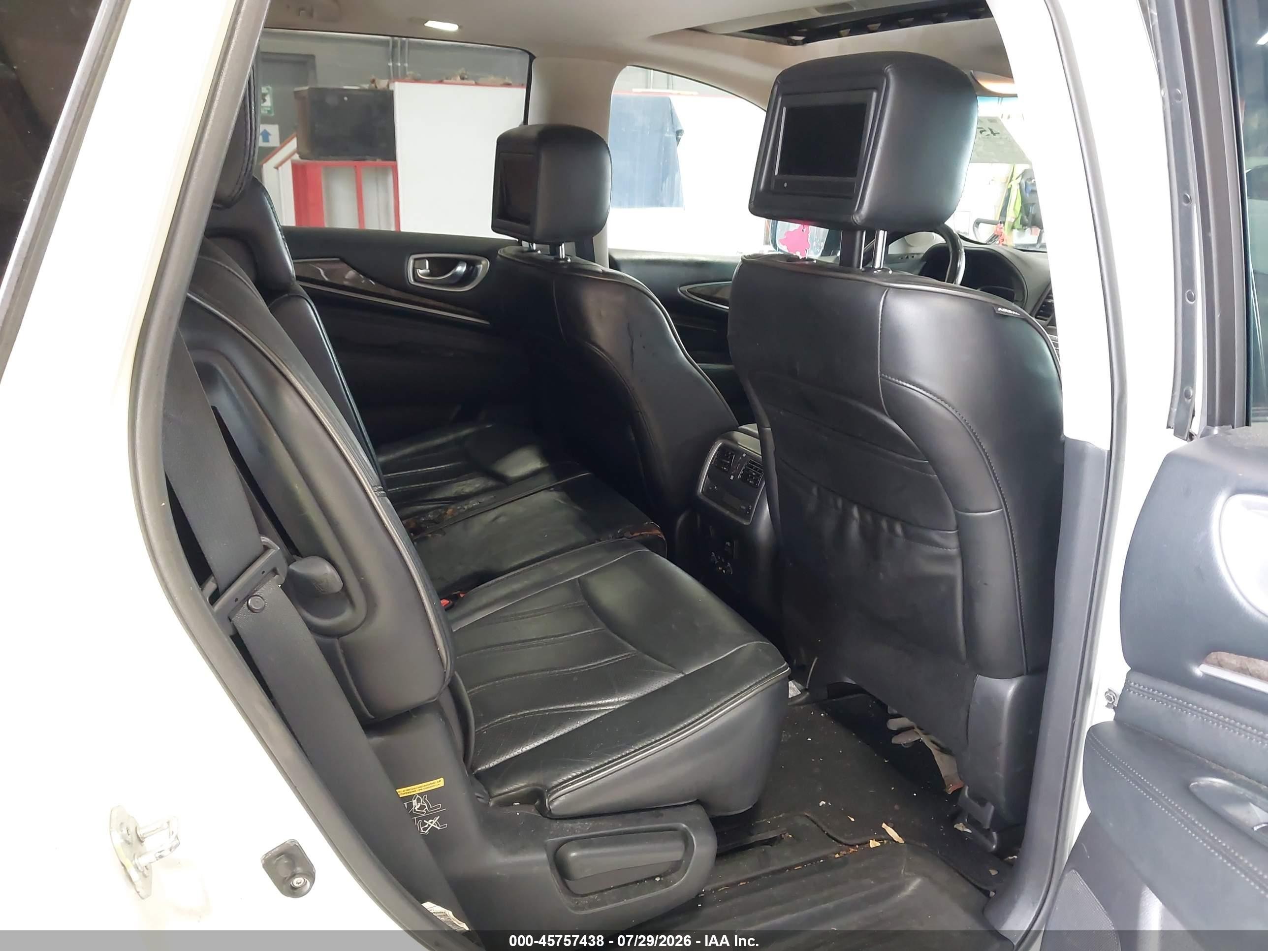2013 Infiniti Jx35   White vin: 5N1AL0MM3DC335732