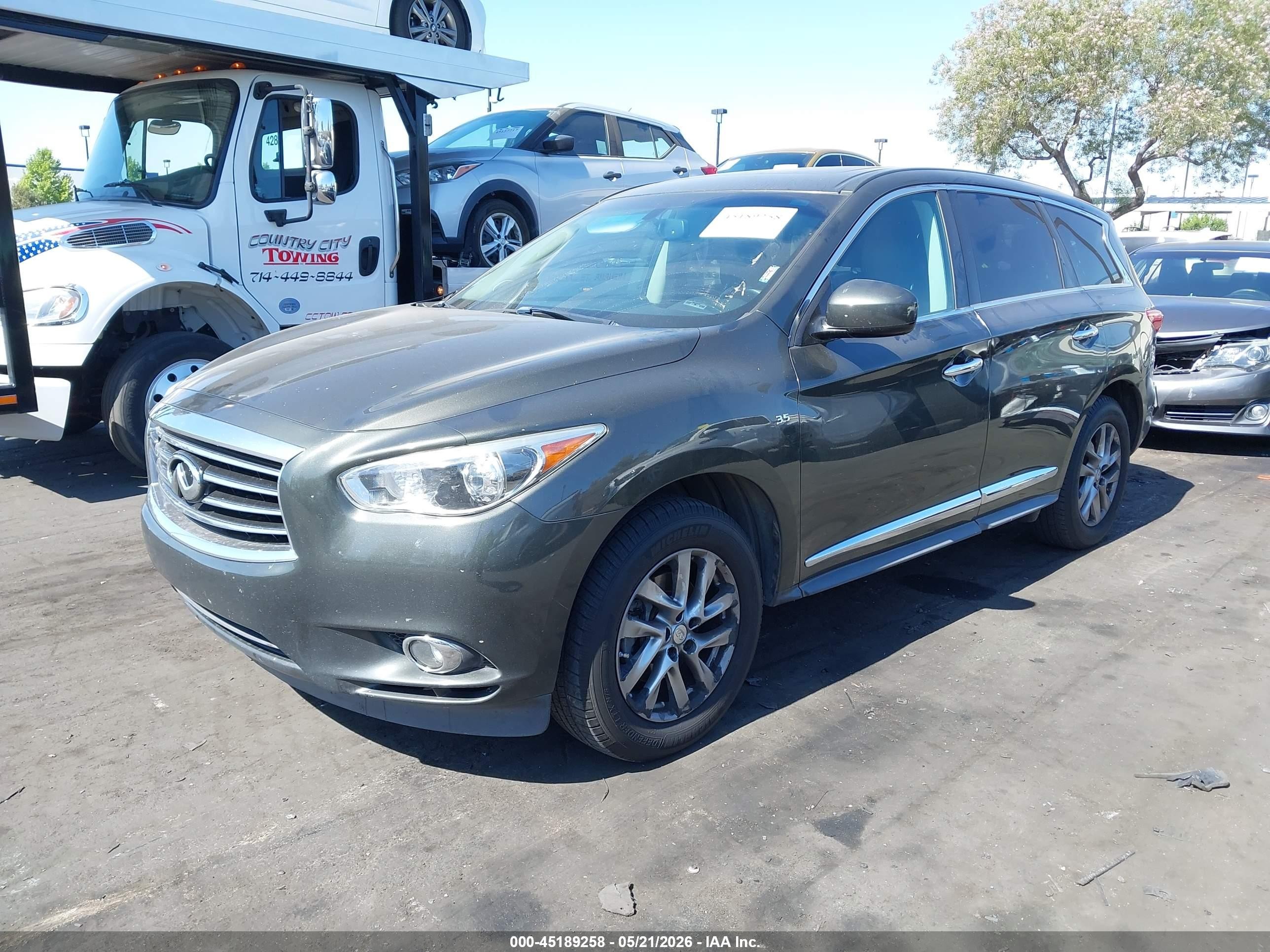 2014 Infiniti Qx60   Gray vin: 5N1AL0MM3EC508358