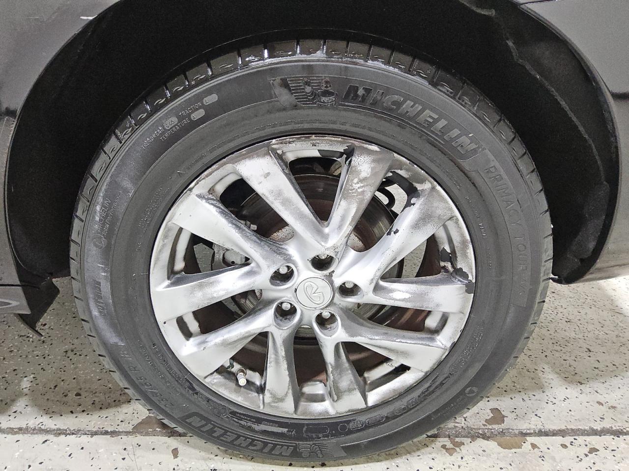 2014 Infiniti Qx60 Base Black vin: 5N1AL0MM3EC528027 Damage: Left Front Wheel, Corrosion, > 12 Inches