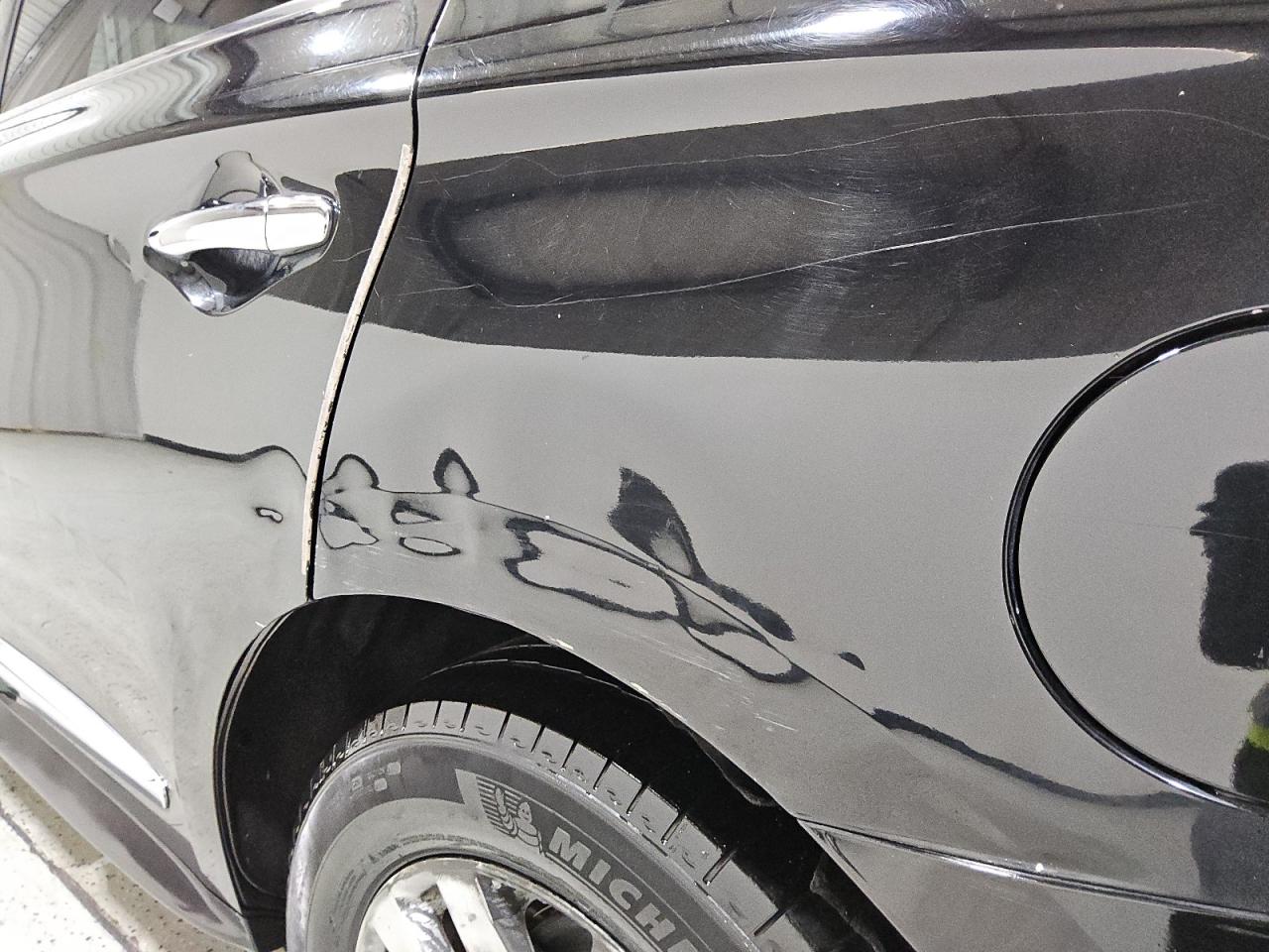2014 Infiniti Qx60 Base Black vin: 5N1AL0MM3EC528027 Damage: Left Qtr Panel, Dent(S) W/ Paint Dmg, > 12 Inches