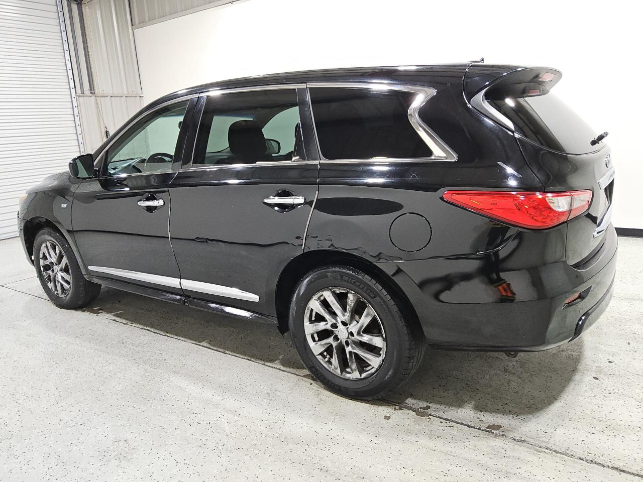 2014 Infiniti Qx60 Base Black vin: 5N1AL0MM3EC528027 Damage: Left Rear Wheel, Corrosion, > 12 Inches
