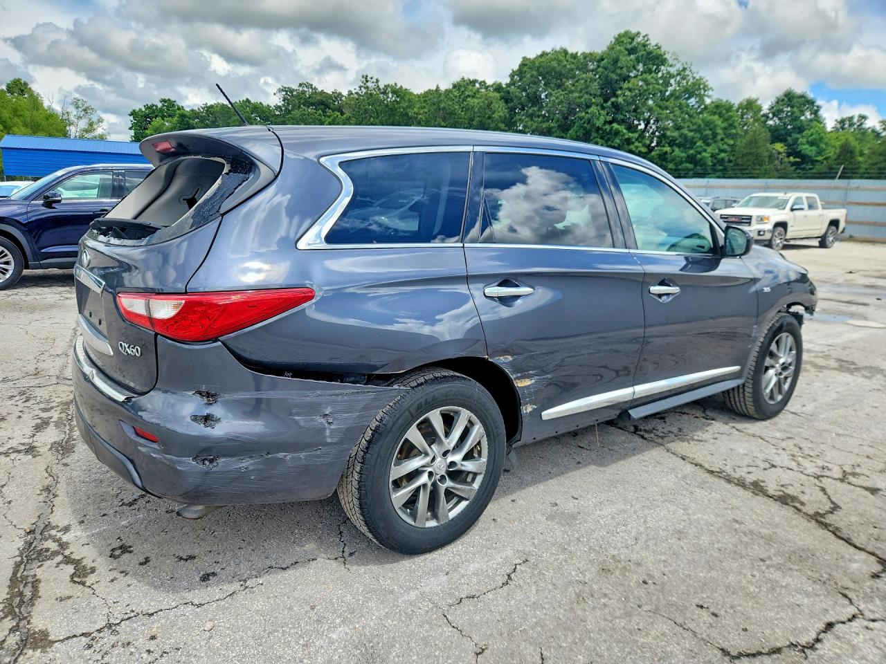 2014 Infiniti Qx60 Base Blue vin: 5N1AL0MM3EC529002