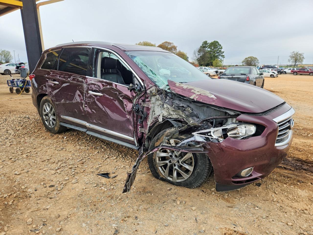2014 Infiniti Qx60 Base Burgundy vin: 5N1AL0MM3EC540940