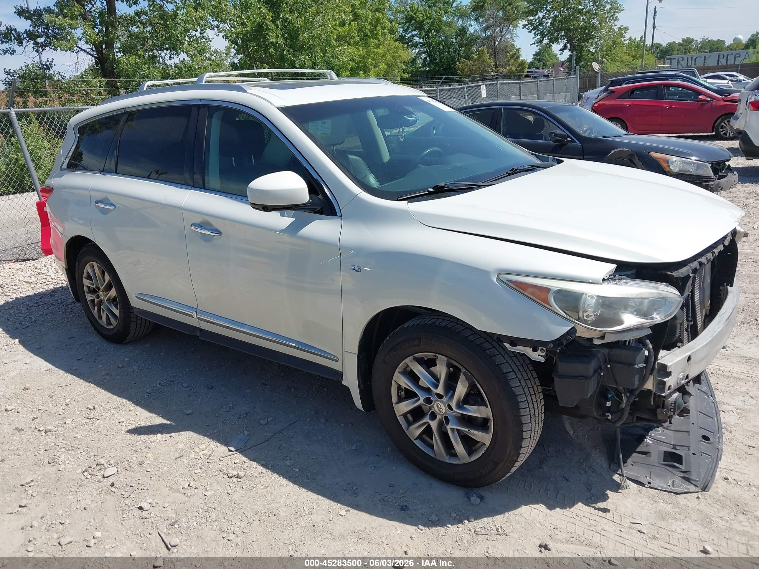 2014 Infiniti Qx60   White vin: 5N1AL0MM3EC547578