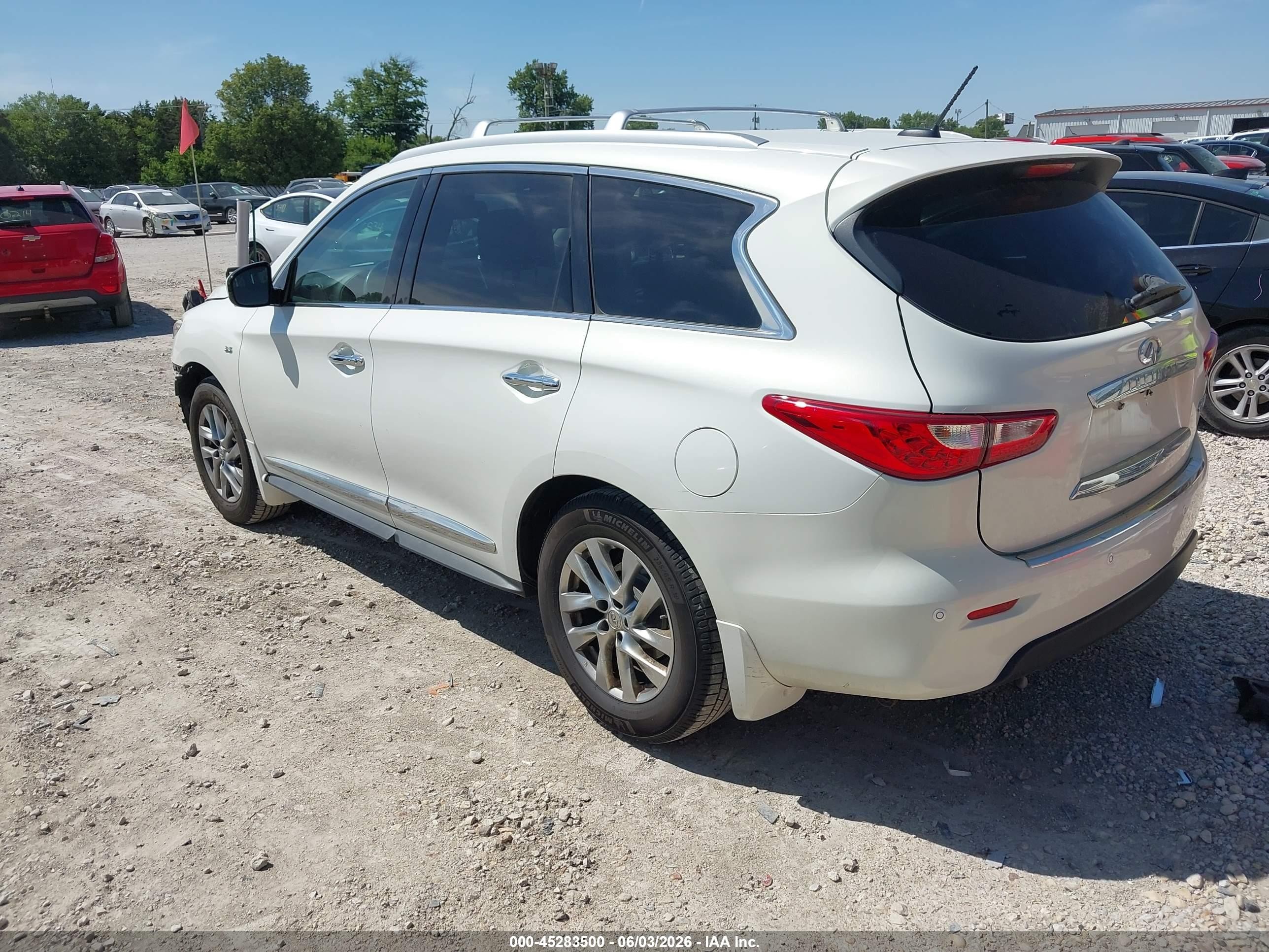 2014 Infiniti Qx60   White vin: 5N1AL0MM3EC547578