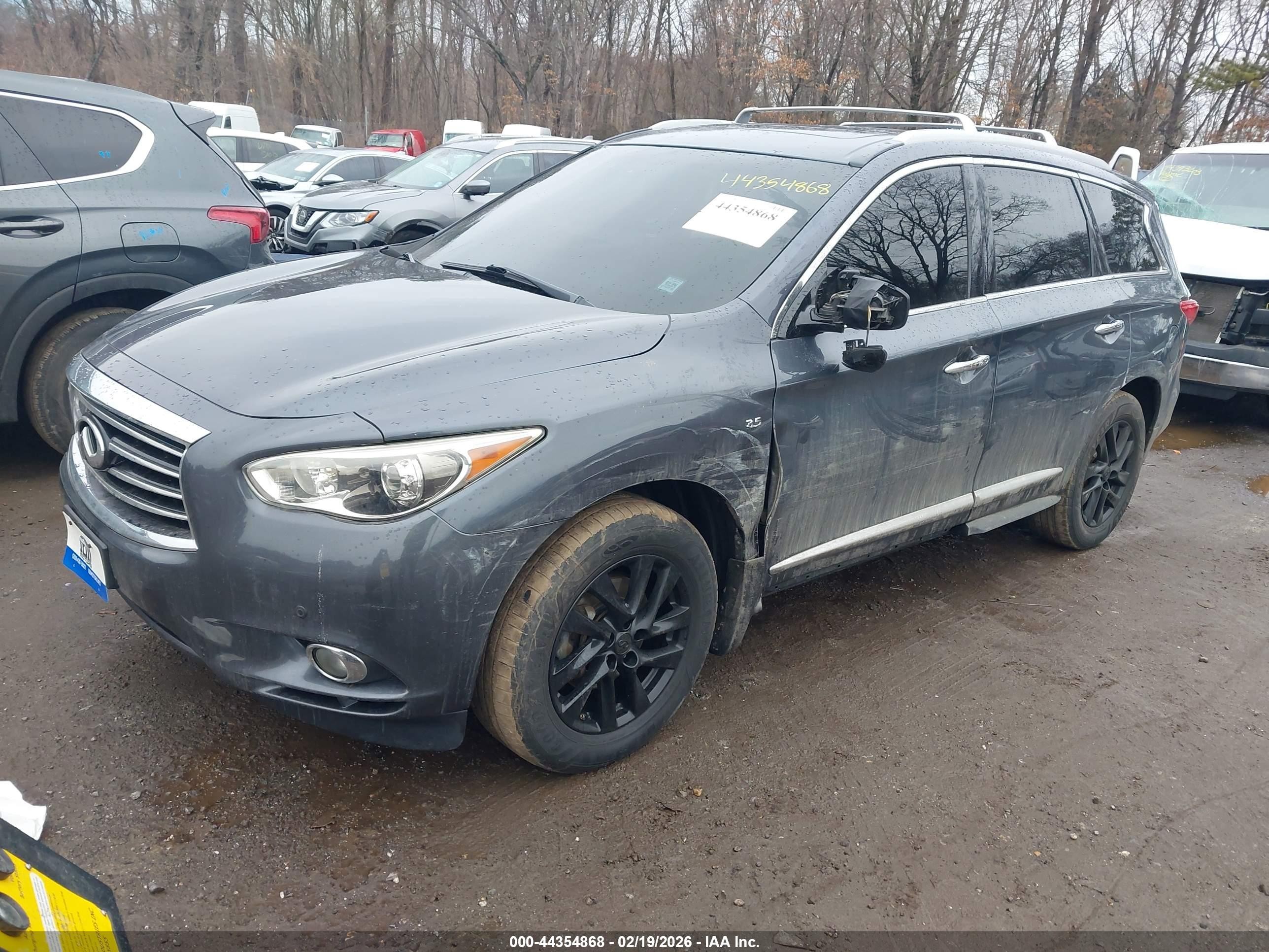 2014 Infiniti Qx60   Gray vin: 5N1AL0MM3EC552487