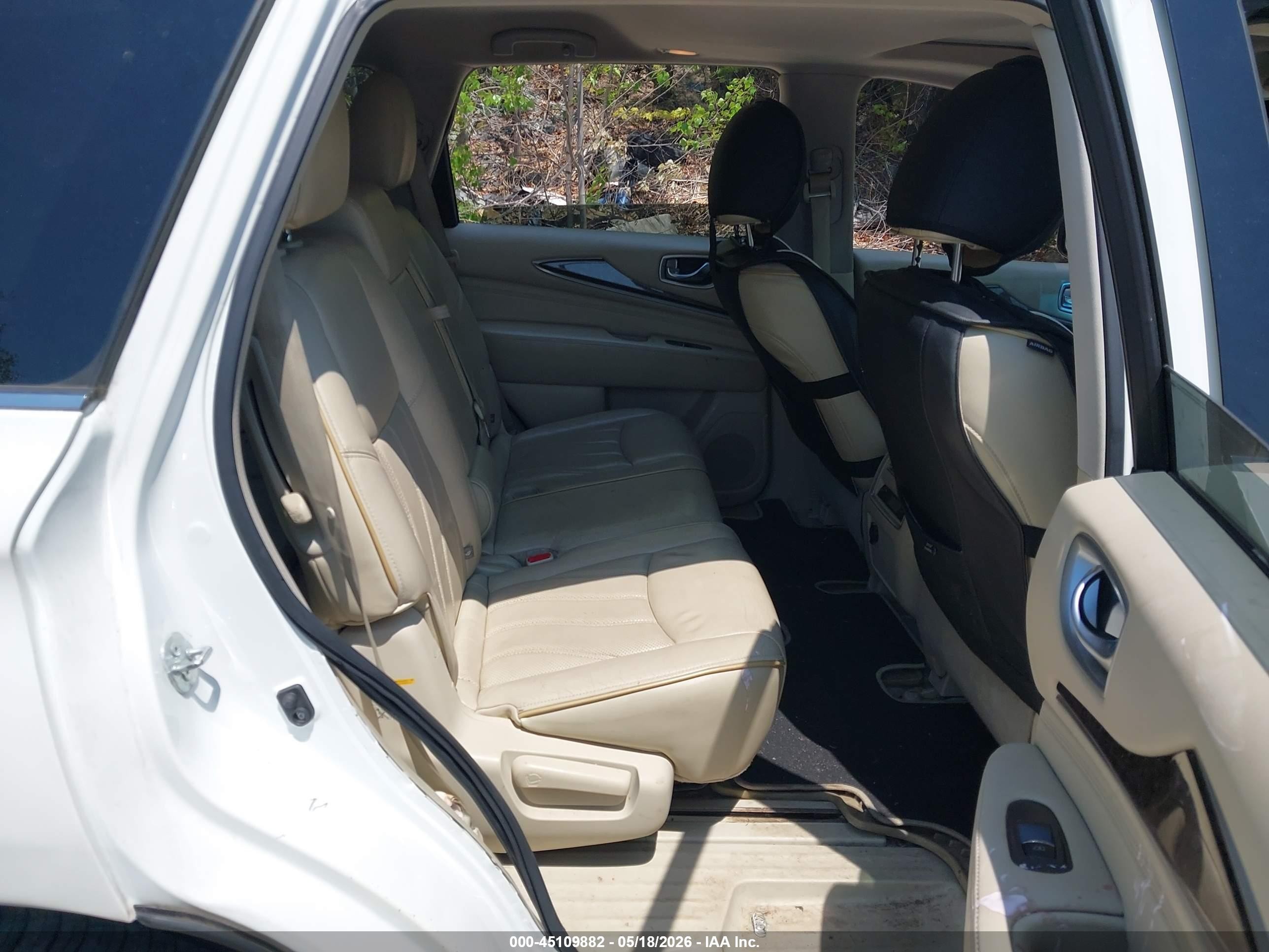 2014 Infiniti Qx60 White vin: 5N1AL0MM3EC552490