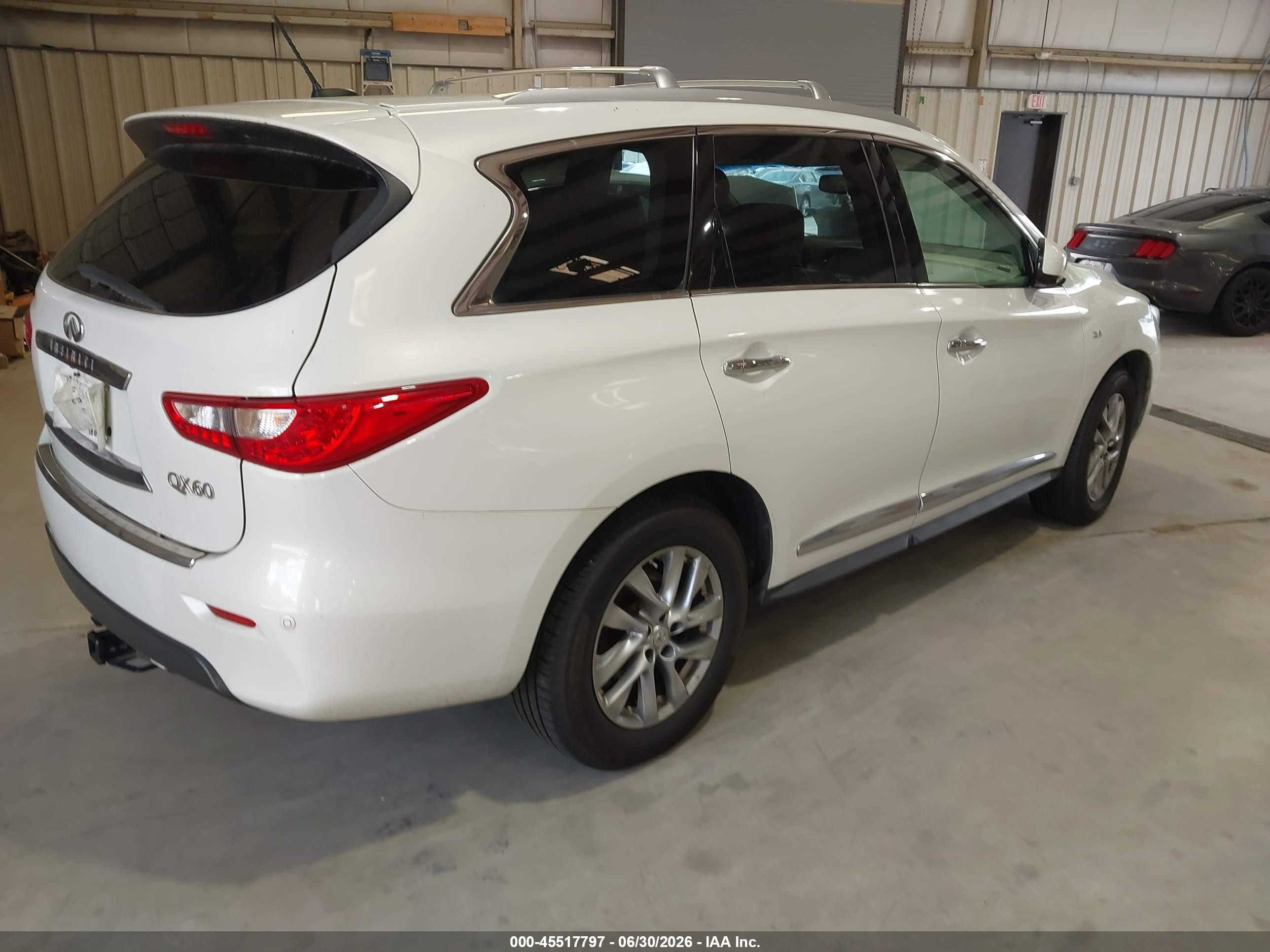2014 Infiniti Qx60   White vin: 5N1AL0MM3EC554630