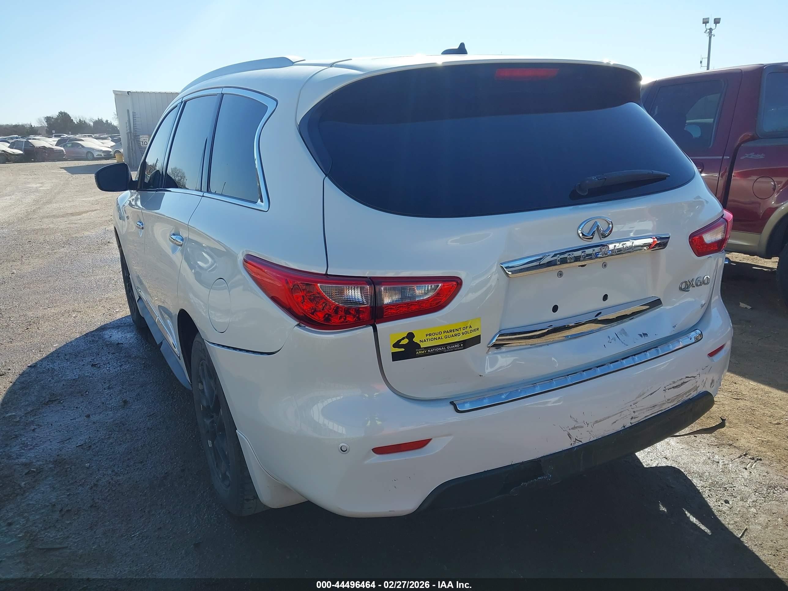 2015 Infiniti Qx60 White vin: 5N1AL0MM3FC501900
