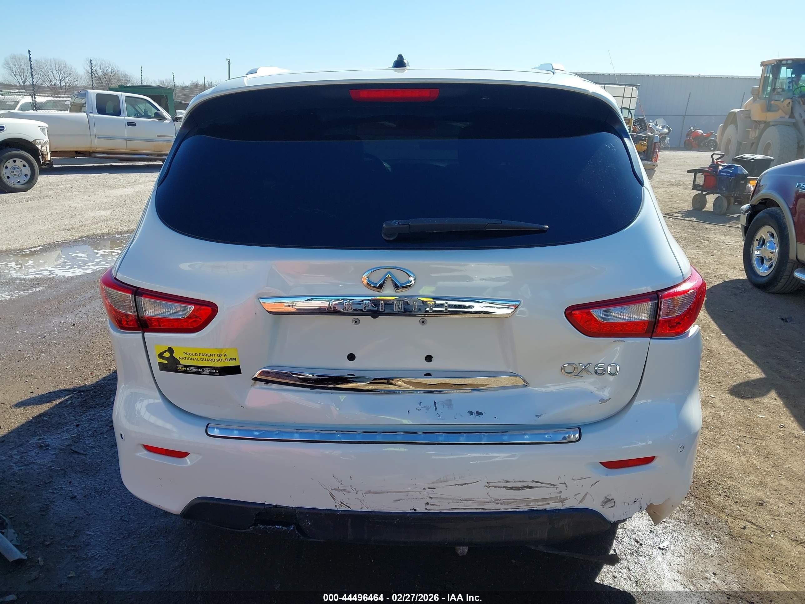 2015 Infiniti Qx60 White vin: 5N1AL0MM3FC501900