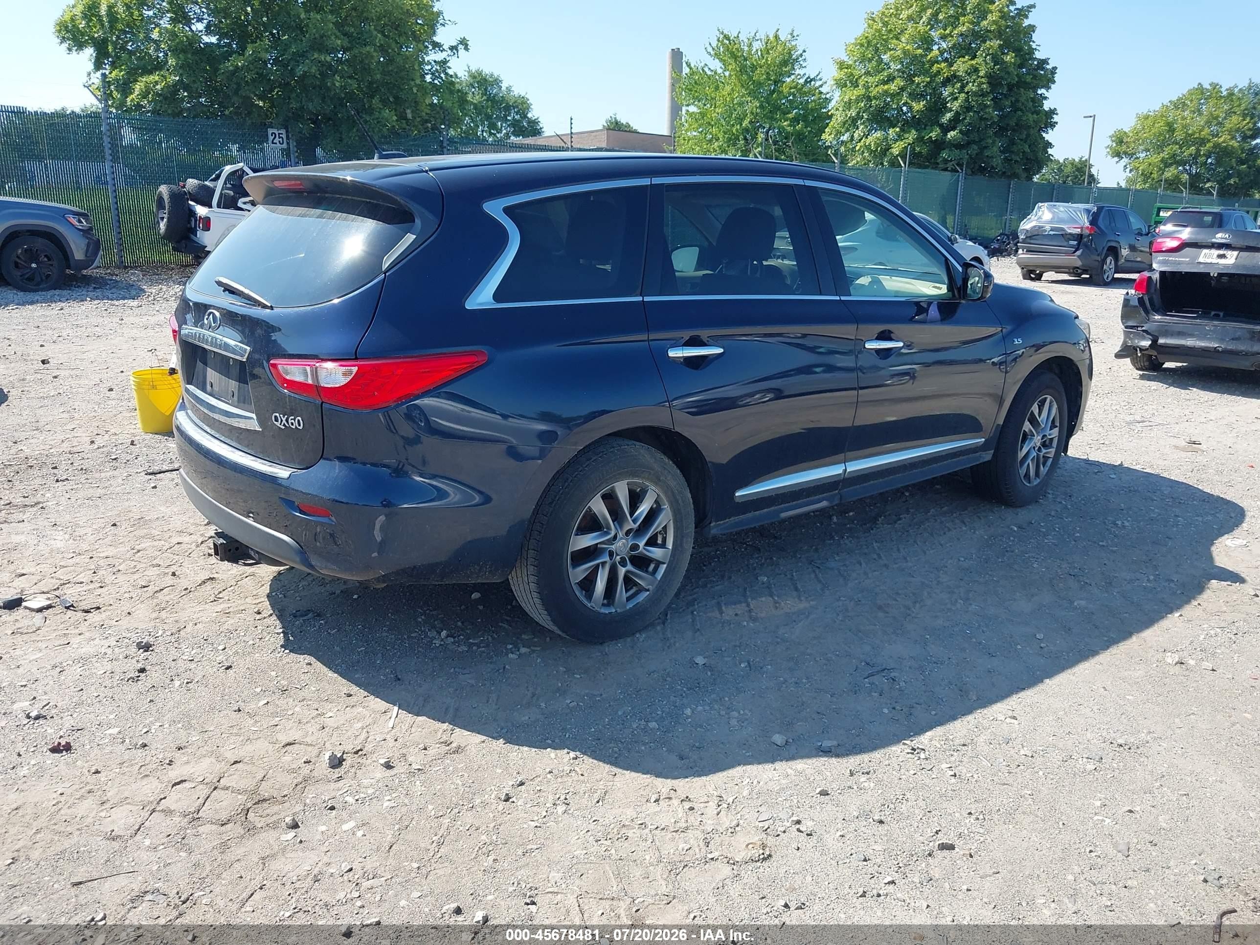 2015 Infiniti Qx60   Dark Blue vin: 5N1AL0MM3FC507969