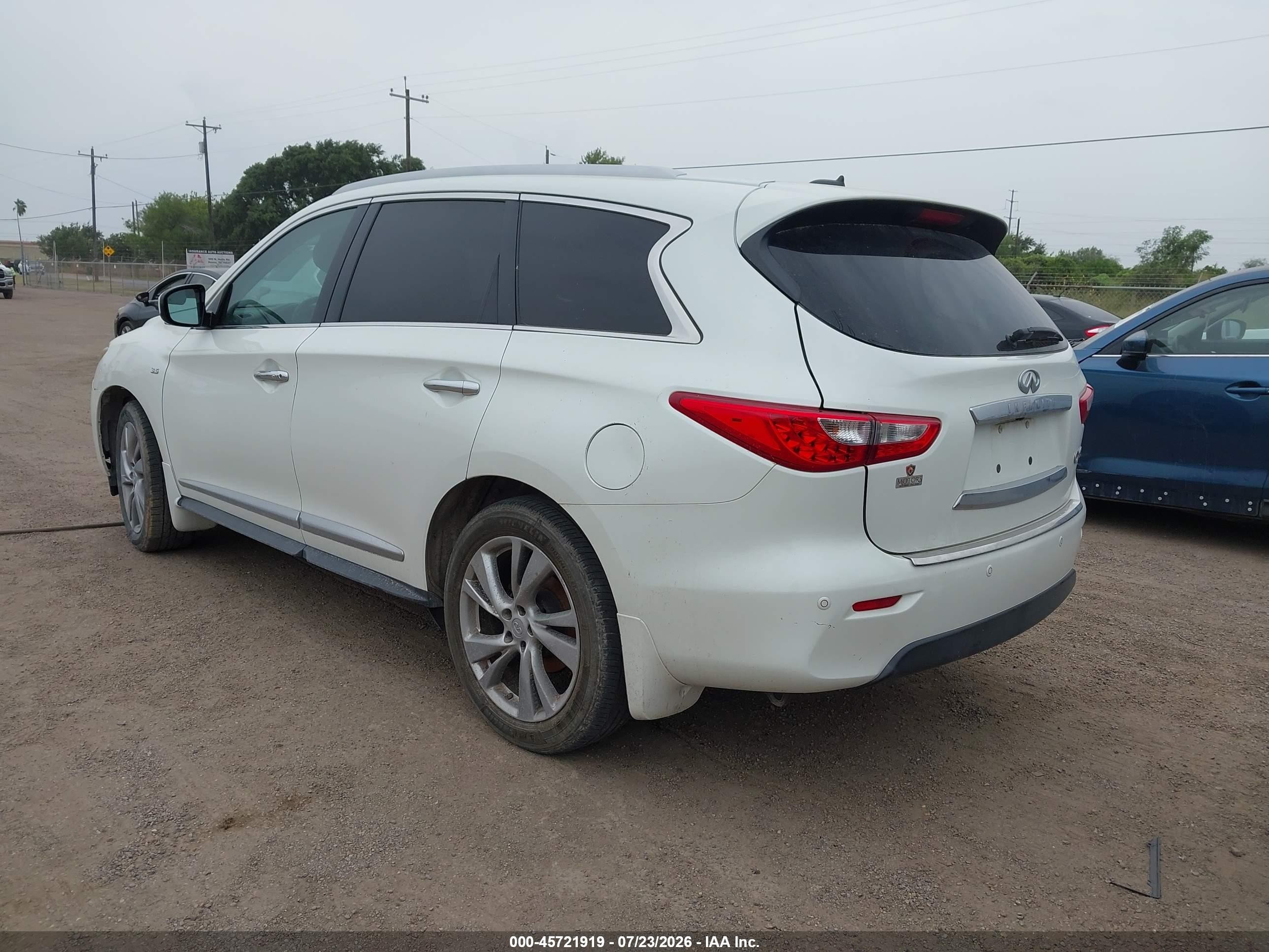 2015 Infiniti Qx60   White vin: 5N1AL0MM3FC526845