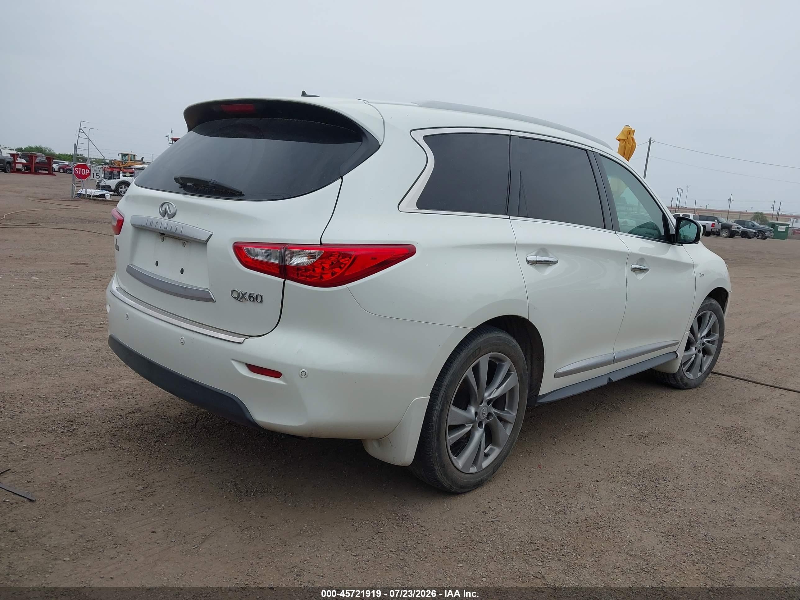 2015 Infiniti Qx60   White vin: 5N1AL0MM3FC526845