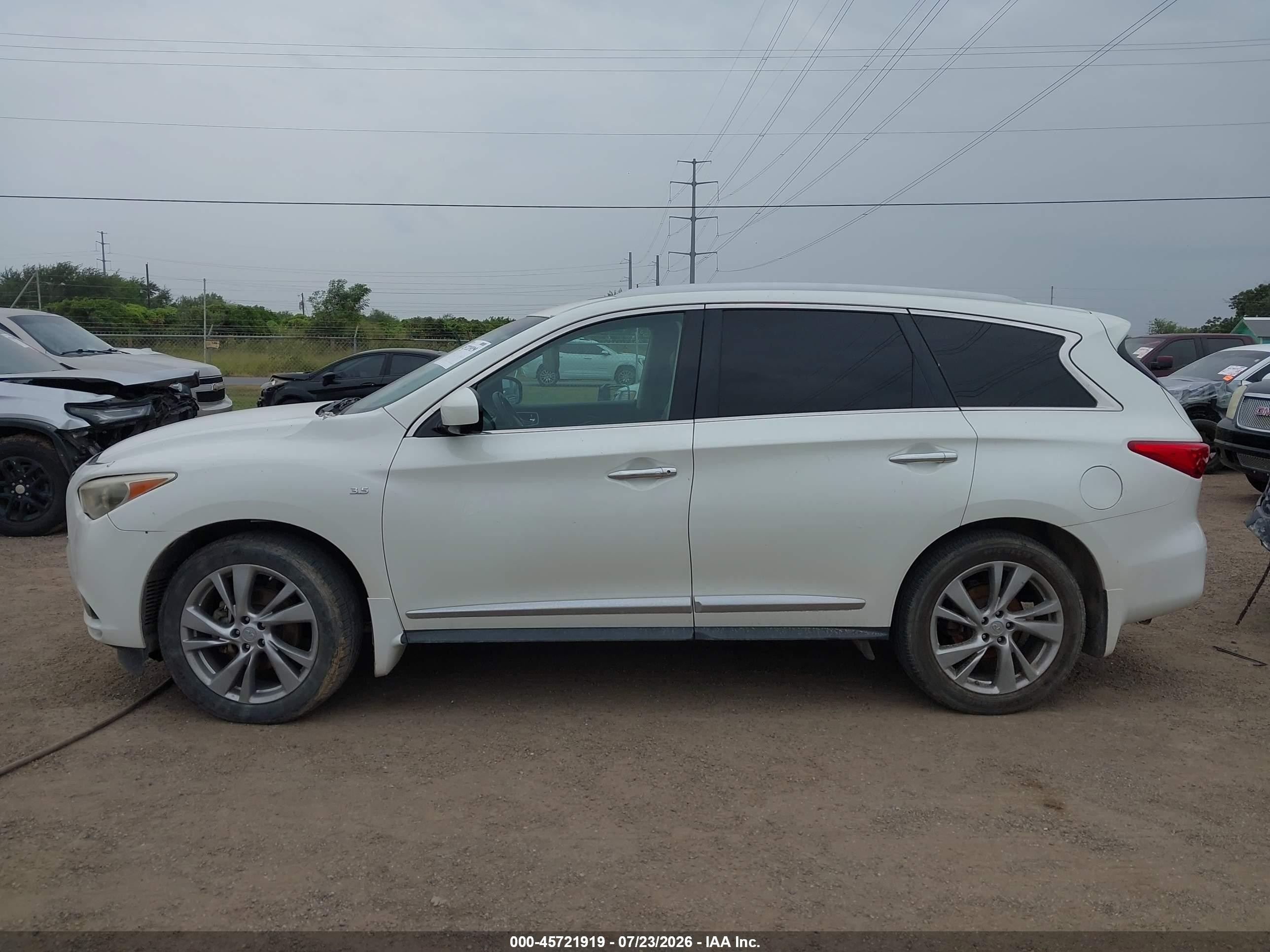 2015 Infiniti Qx60   White vin: 5N1AL0MM3FC526845