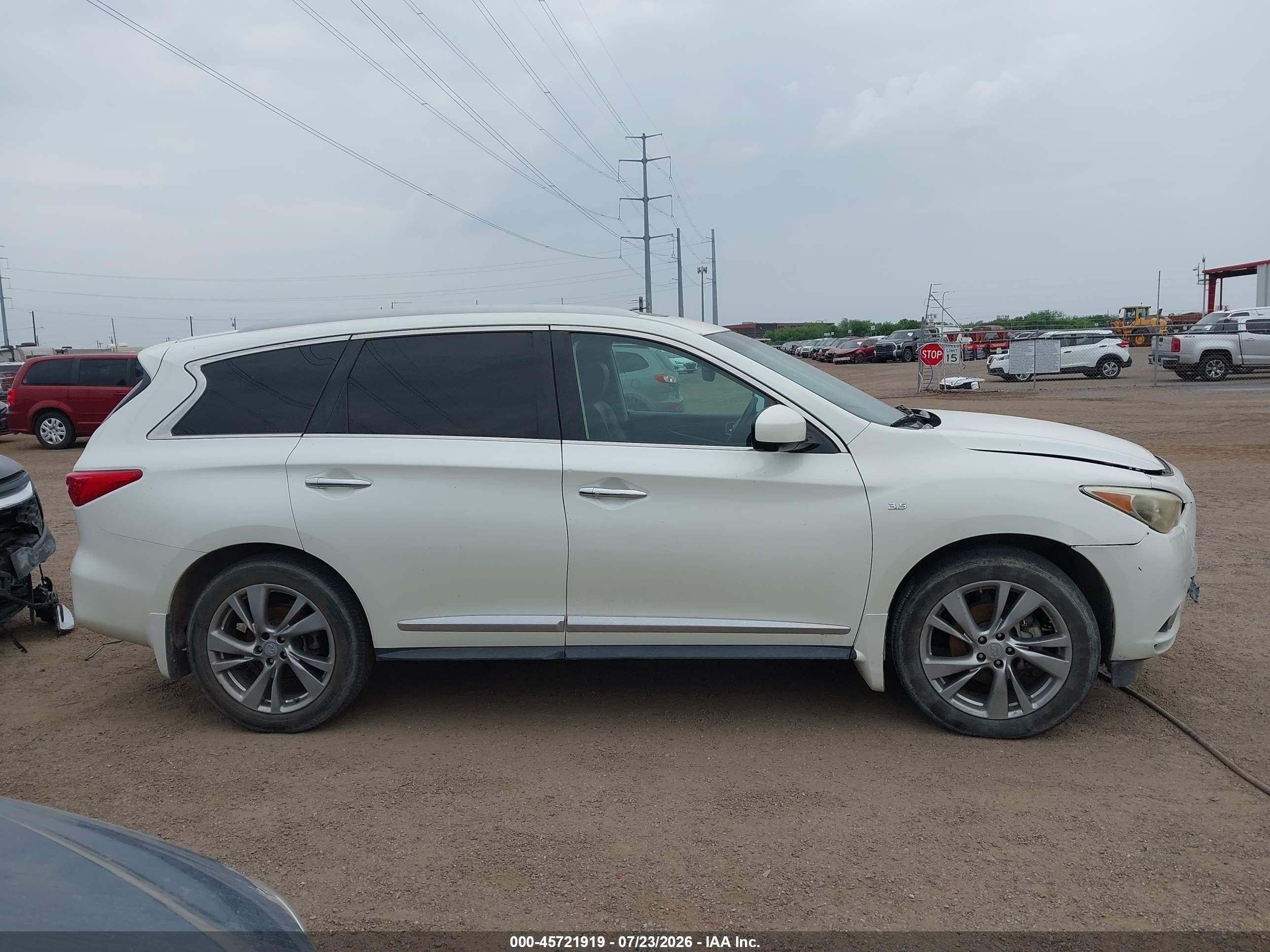 2015 Infiniti Qx60   White vin: 5N1AL0MM3FC526845