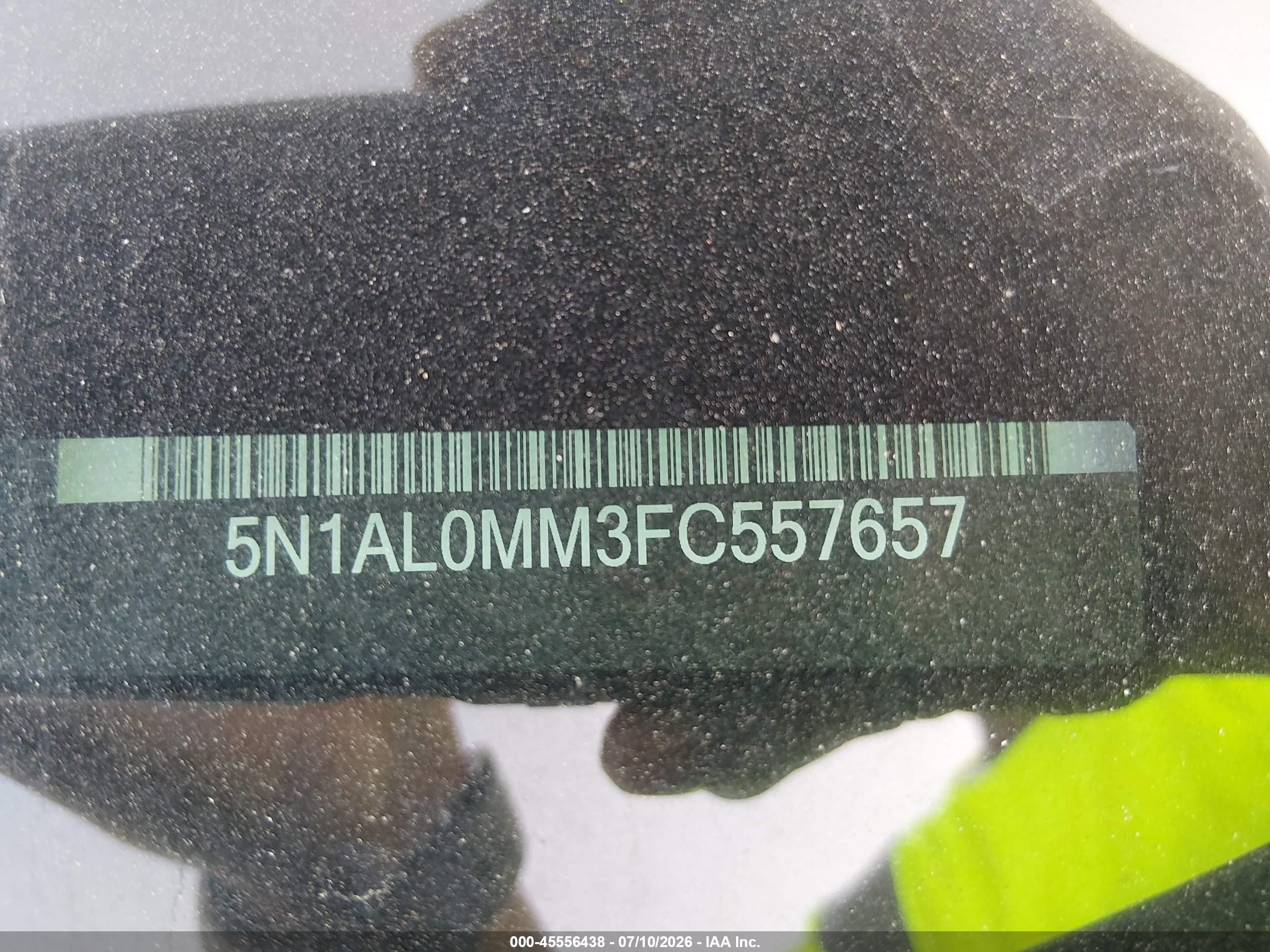 2015 Infiniti Qx60   Black vin: 5N1AL0MM3FC557657