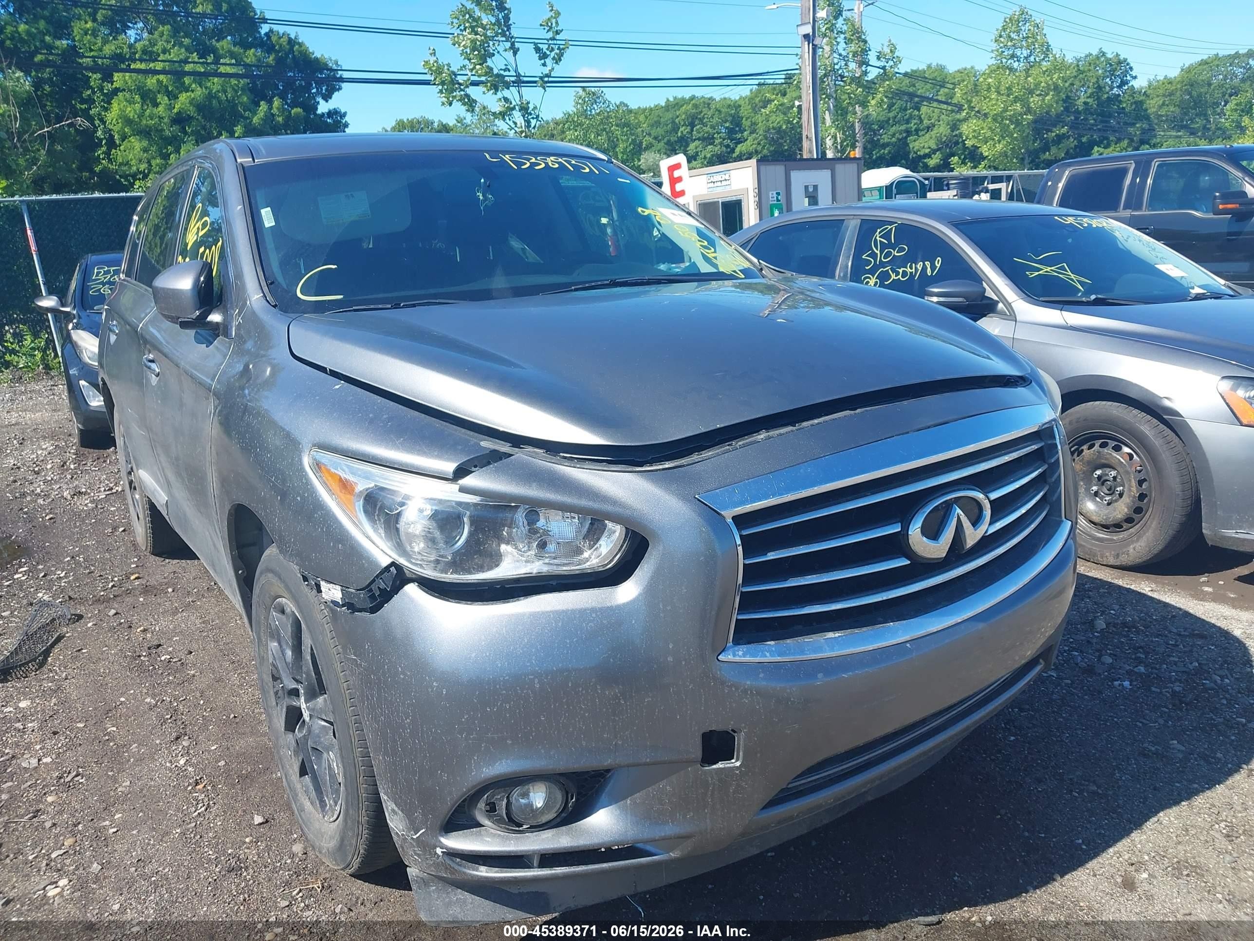 2015 Infiniti Qx60   Gray vin: 5N1AL0MM3FC558033