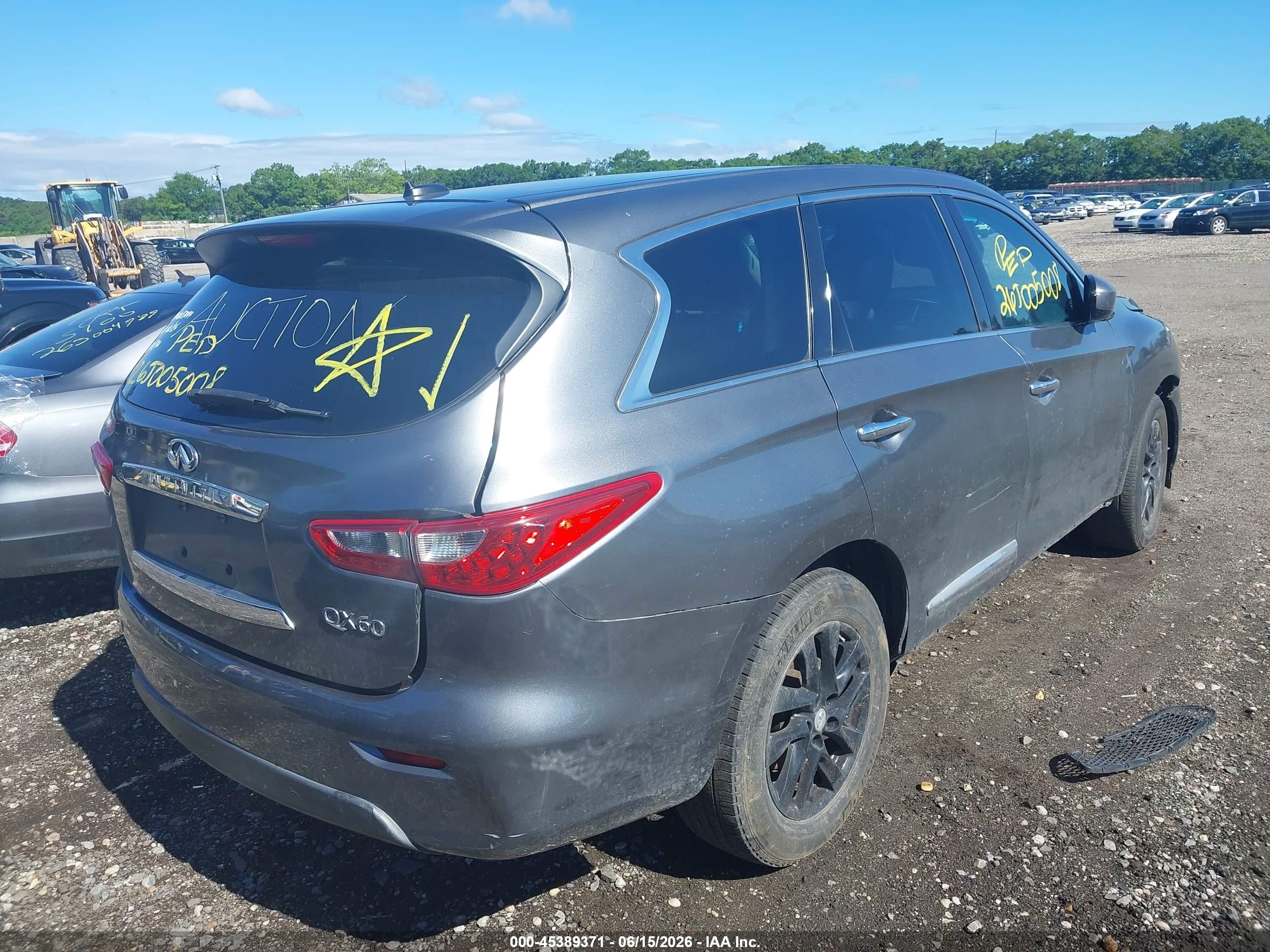 2015 Infiniti Qx60   Gray vin: 5N1AL0MM3FC558033