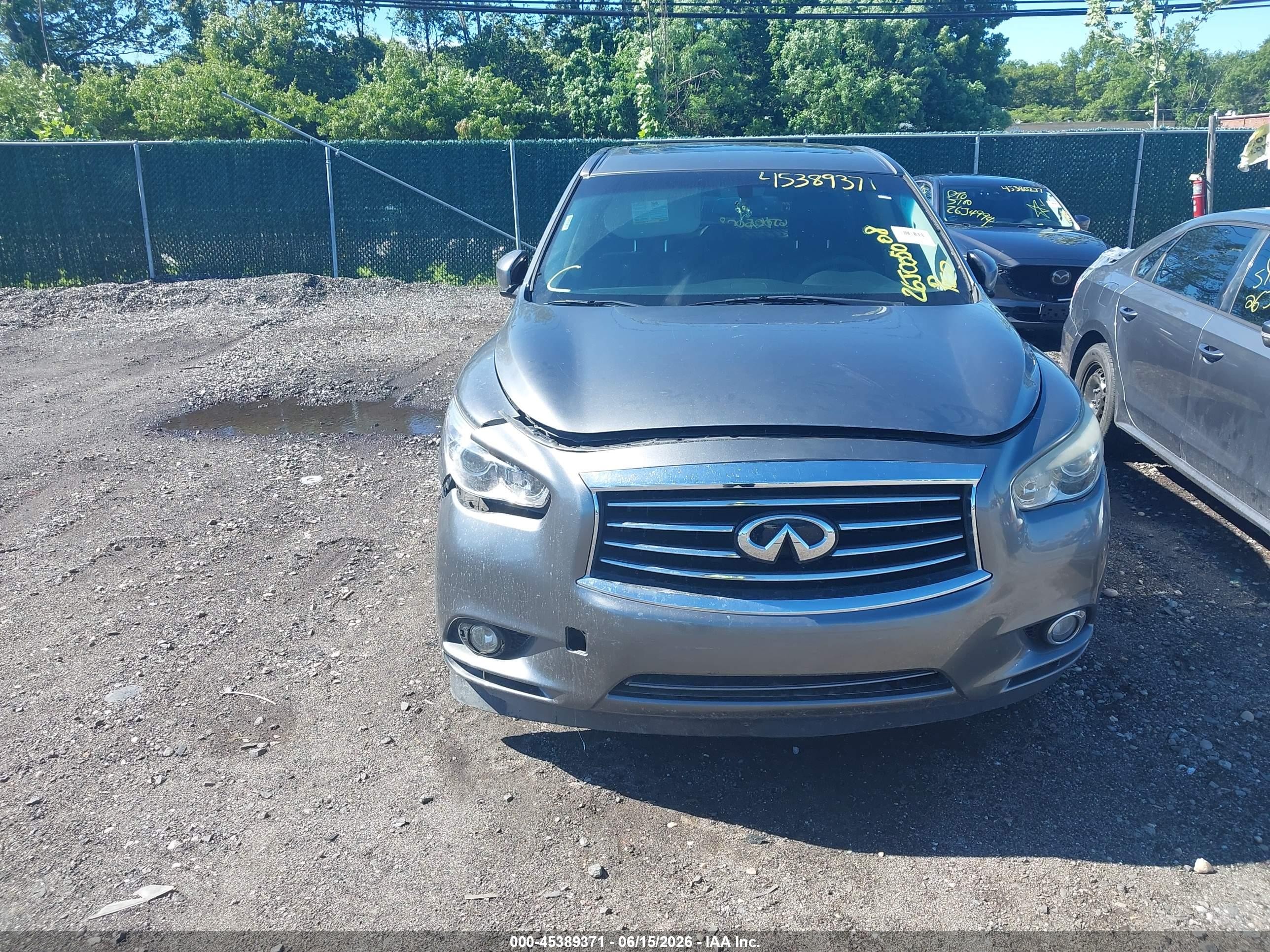 2015 Infiniti Qx60   Gray vin: 5N1AL0MM3FC558033