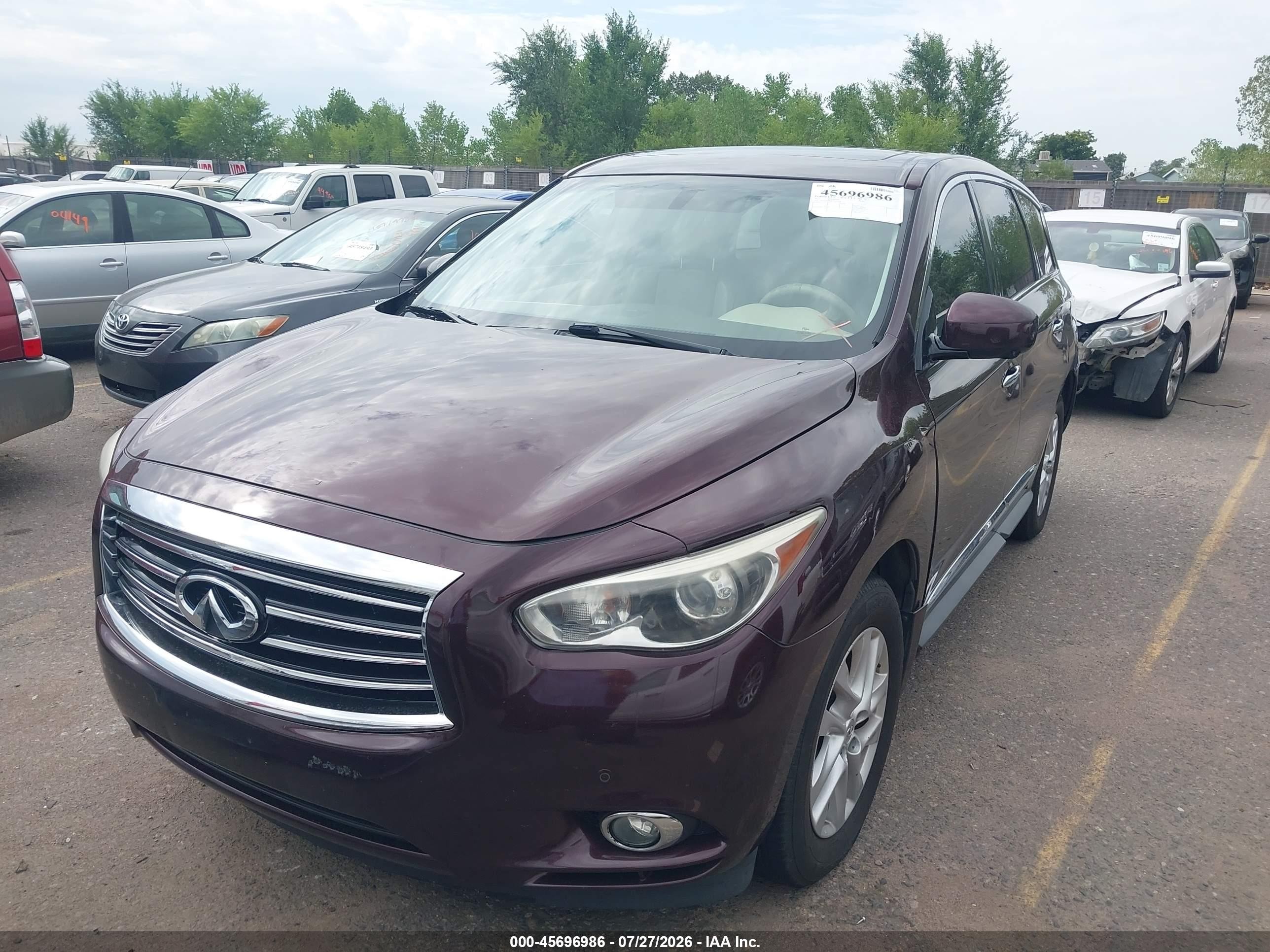 2013 Infiniti Jx35 Красный vin: 5N1AL0MM4DC307244