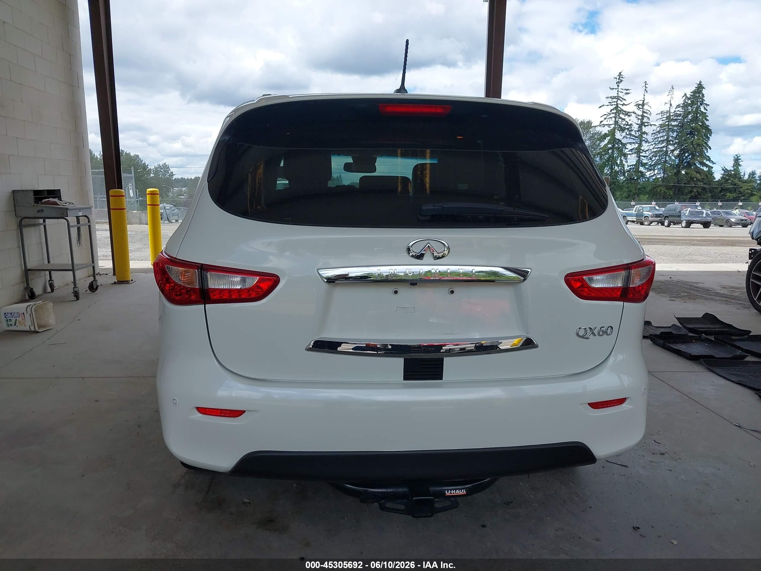 2013 Infiniti Jx35   White vin: 5N1AL0MM4DC328532