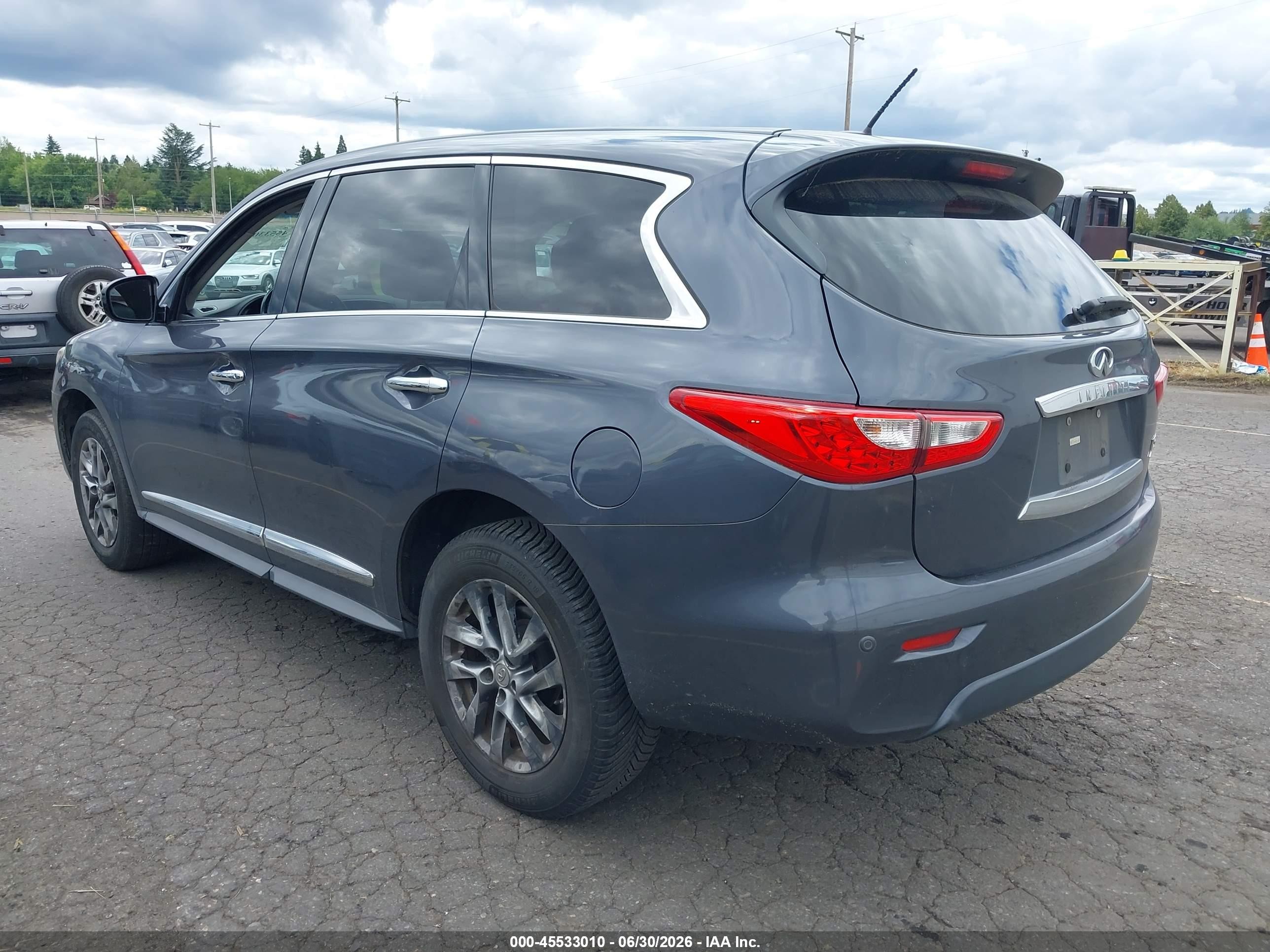 2013 Infiniti Jx35   Gray vin: 5N1AL0MM4DC331706