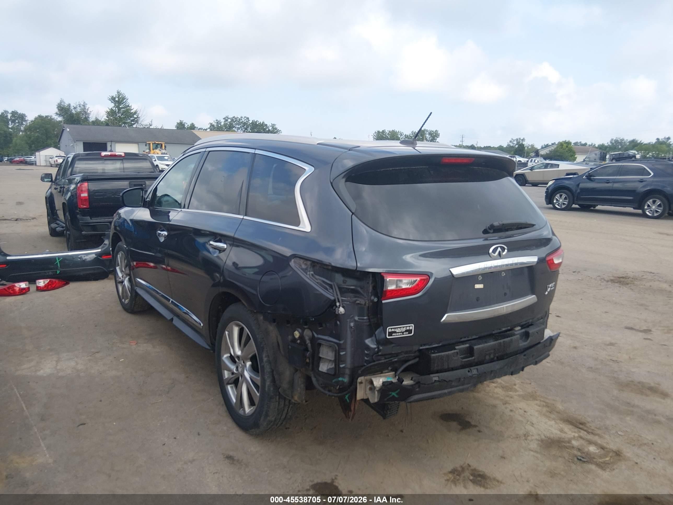 2013 Infiniti Jx35   Gray vin: 5N1AL0MM4DC340390