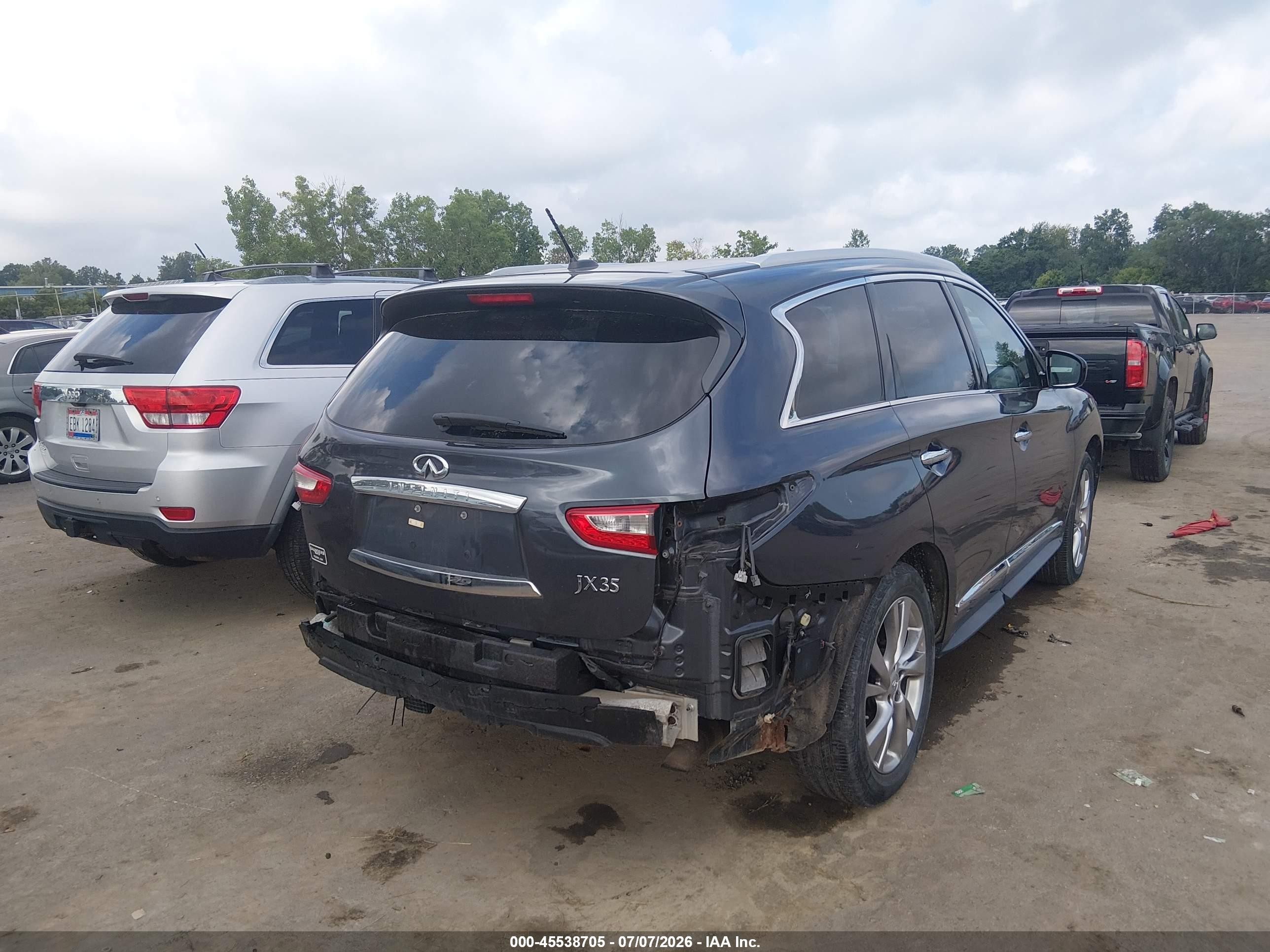 2013 Infiniti Jx35   Gray vin: 5N1AL0MM4DC340390