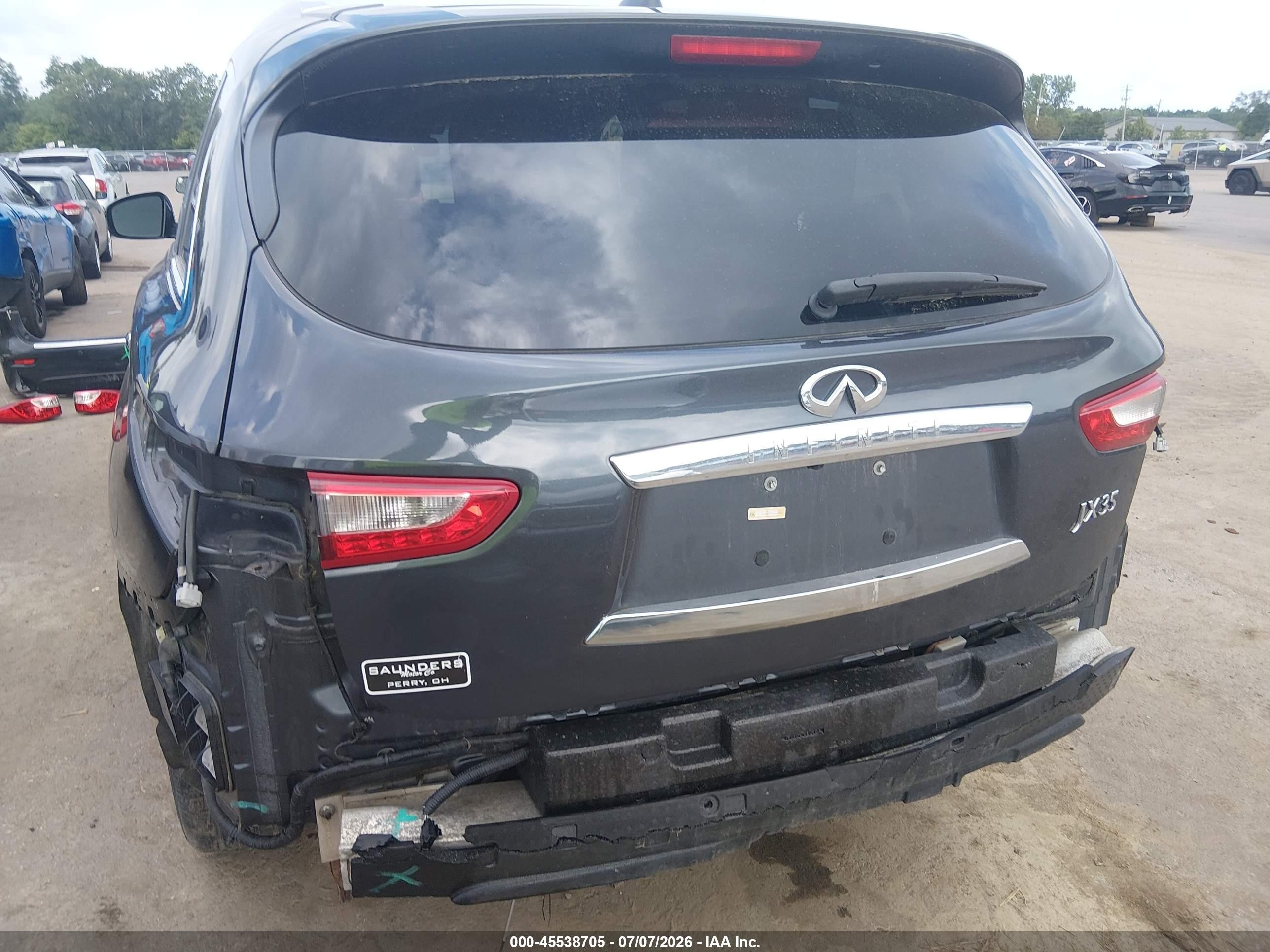 2013 Infiniti Jx35   Gray vin: 5N1AL0MM4DC340390
