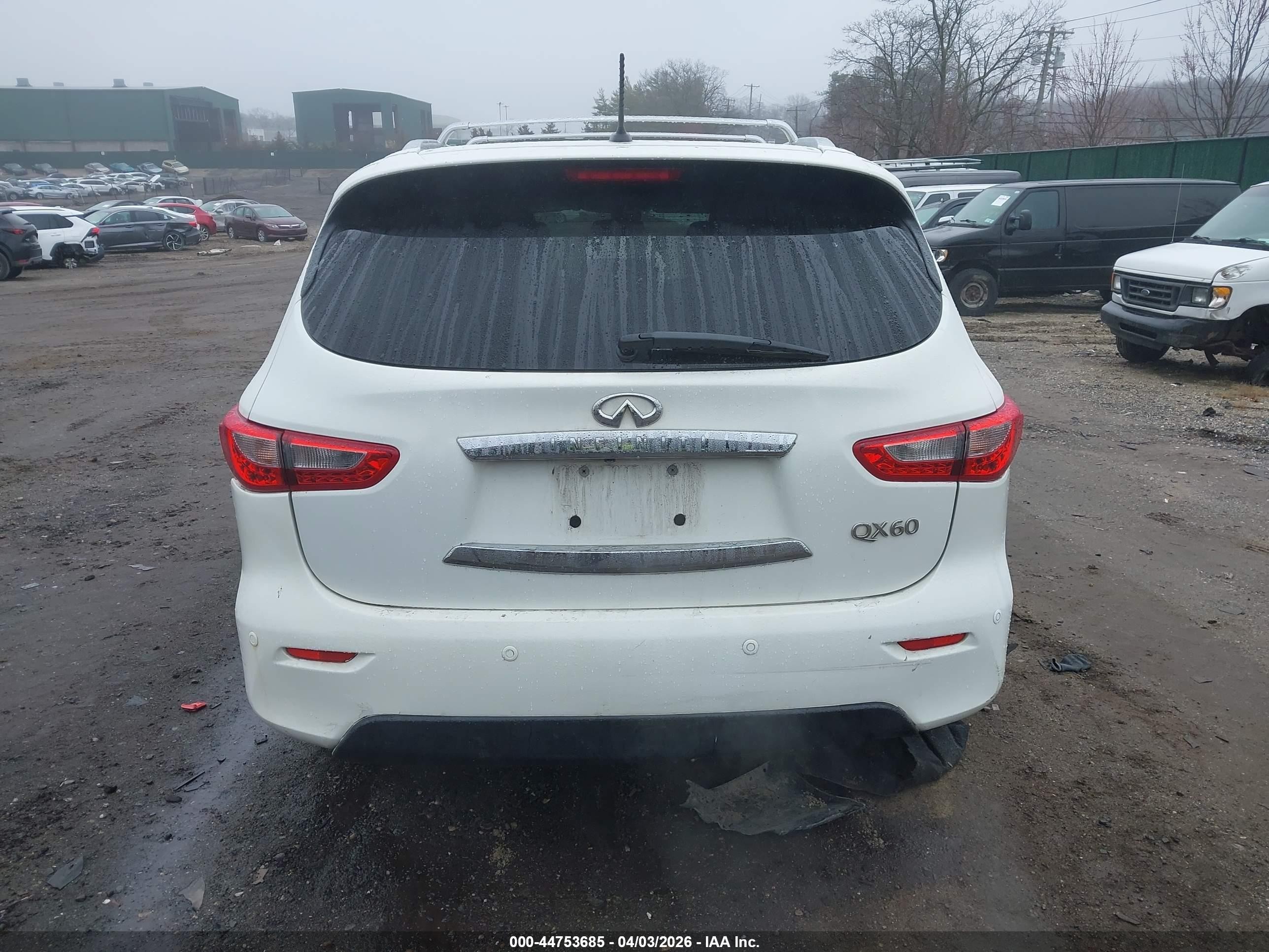 2014 Infiniti Qx60 White vin: 5N1AL0MM4EC504075