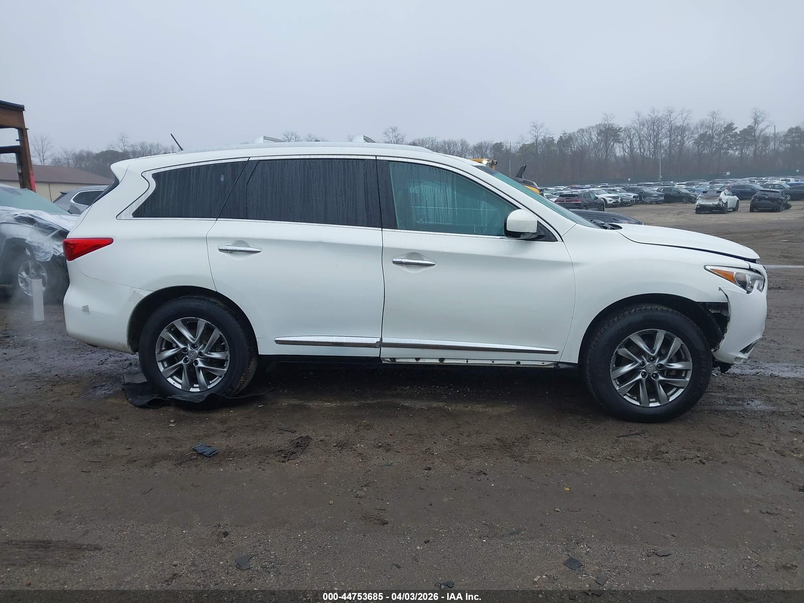 2014 Infiniti Qx60 White vin: 5N1AL0MM4EC504075