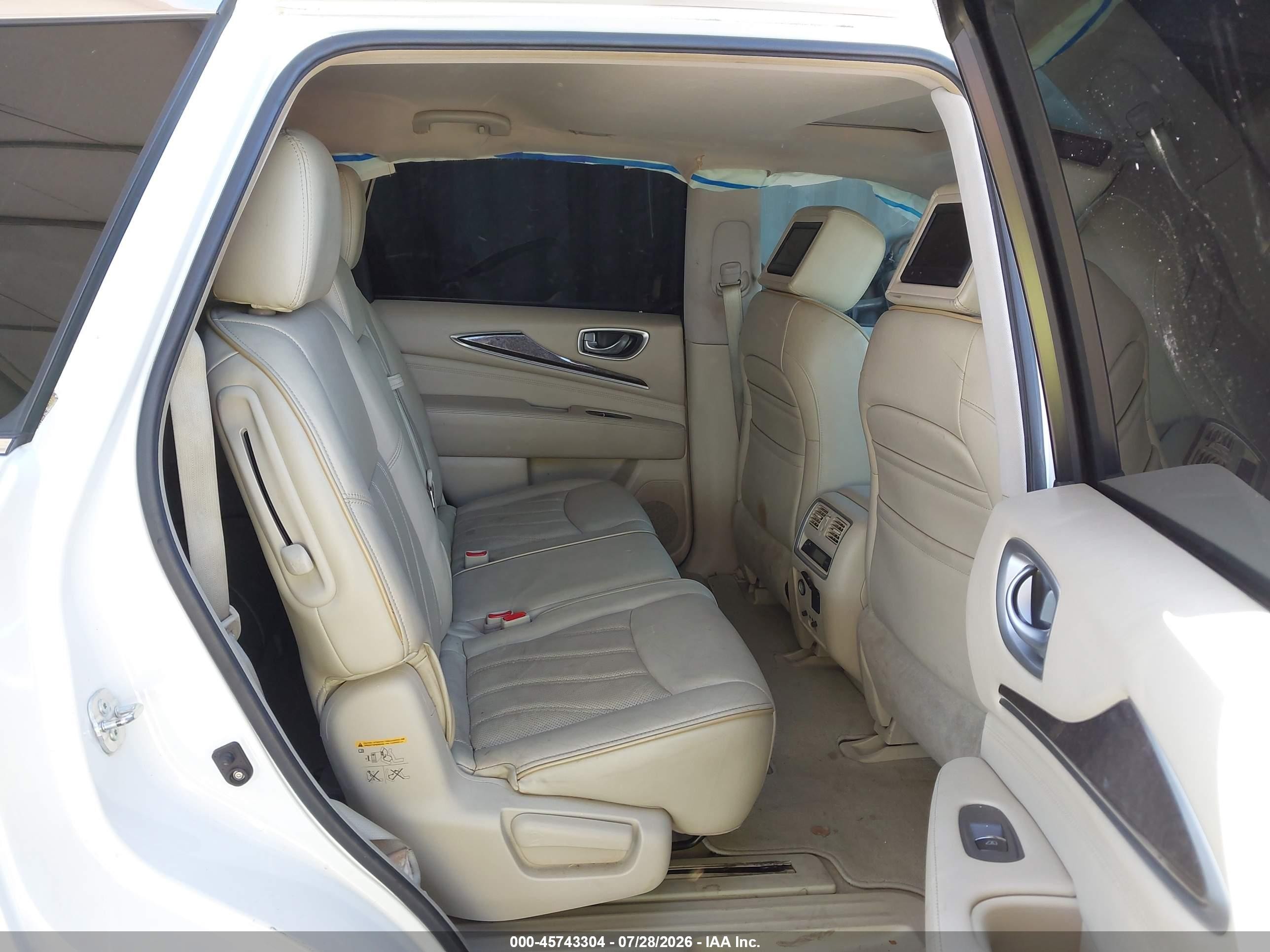 2014 Infiniti Qx60   White vin: 5N1AL0MM4EC508918