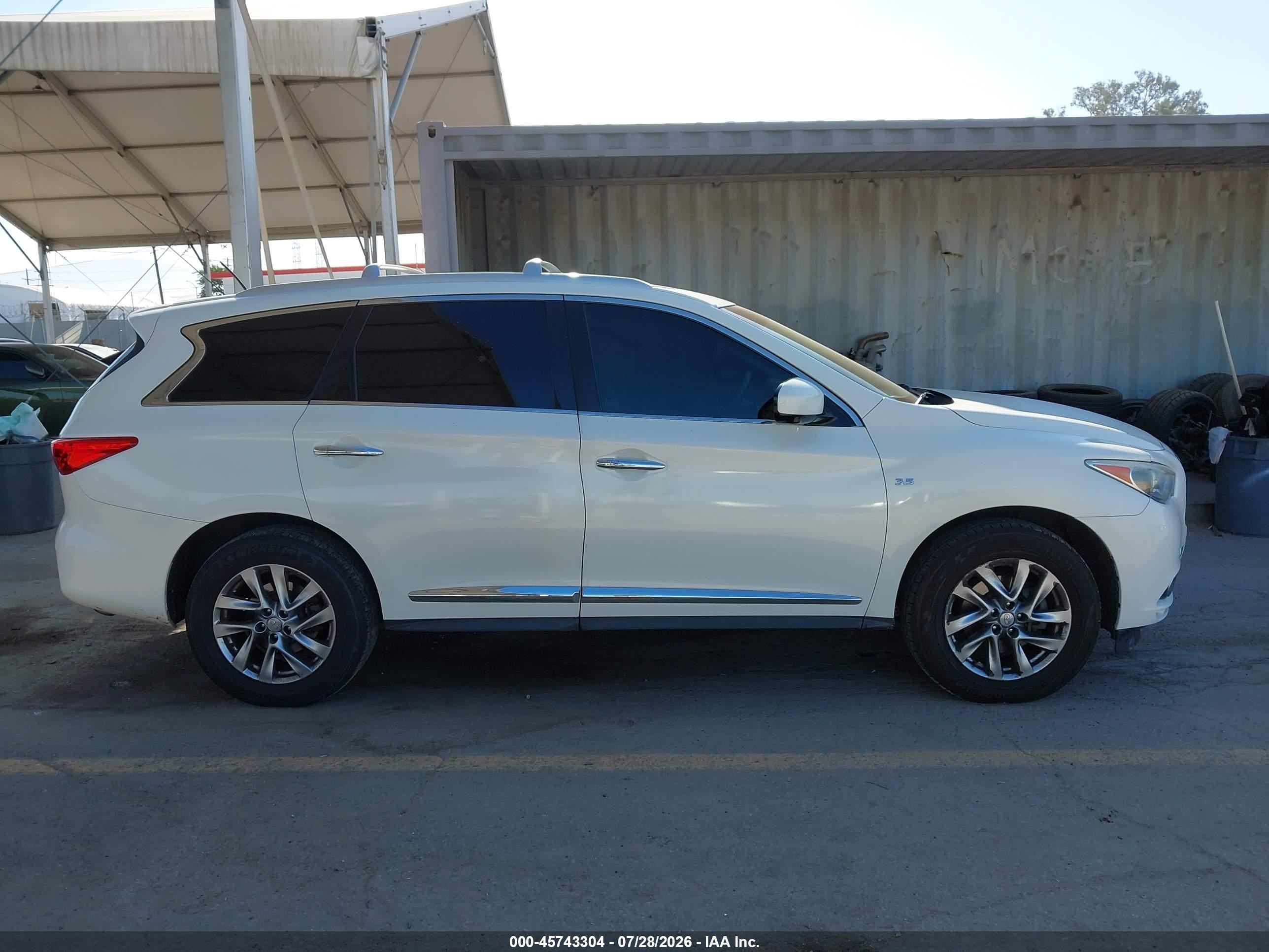 2014 Infiniti Qx60   White vin: 5N1AL0MM4EC508918
