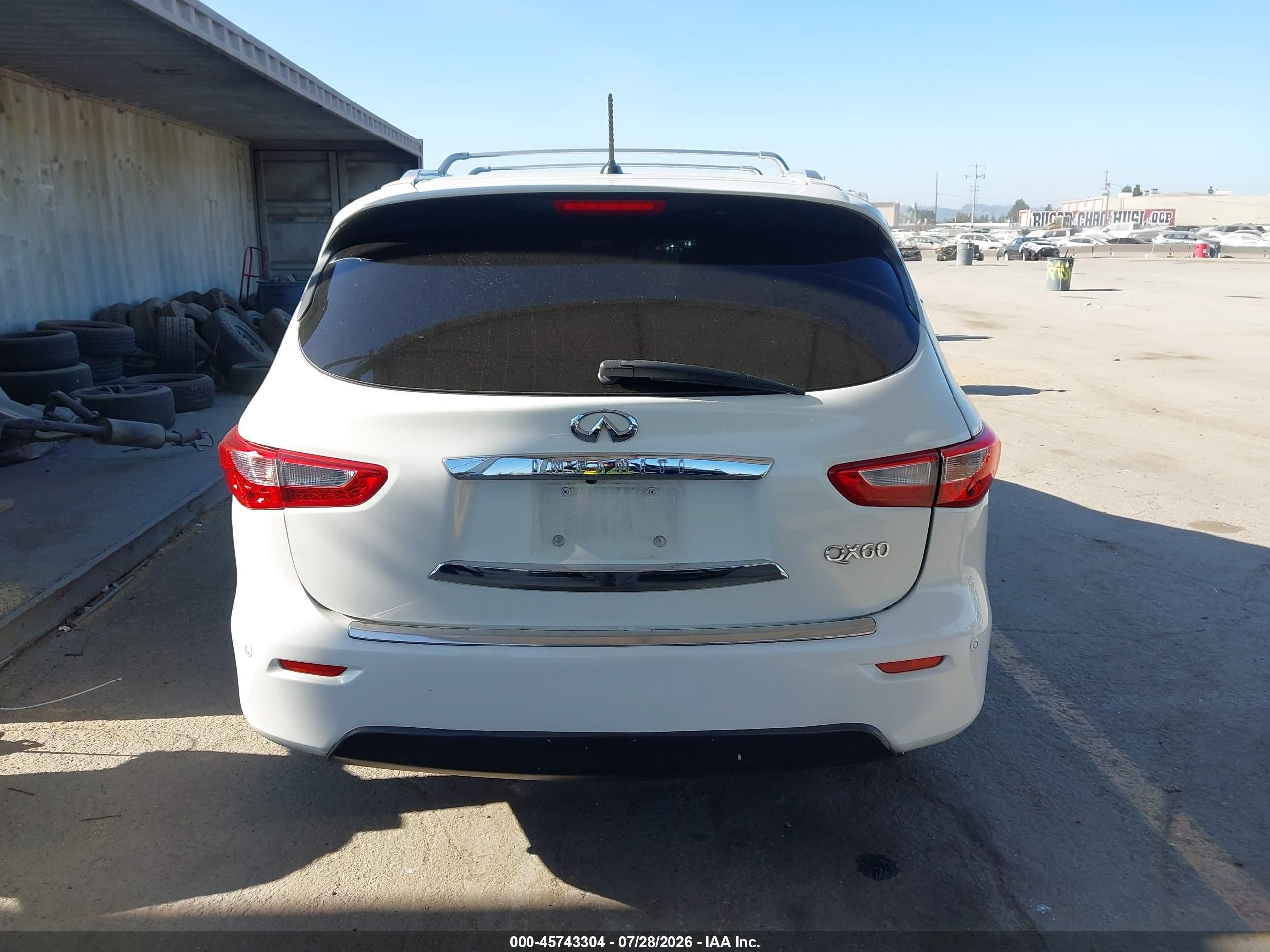 2014 Infiniti Qx60   White vin: 5N1AL0MM4EC508918