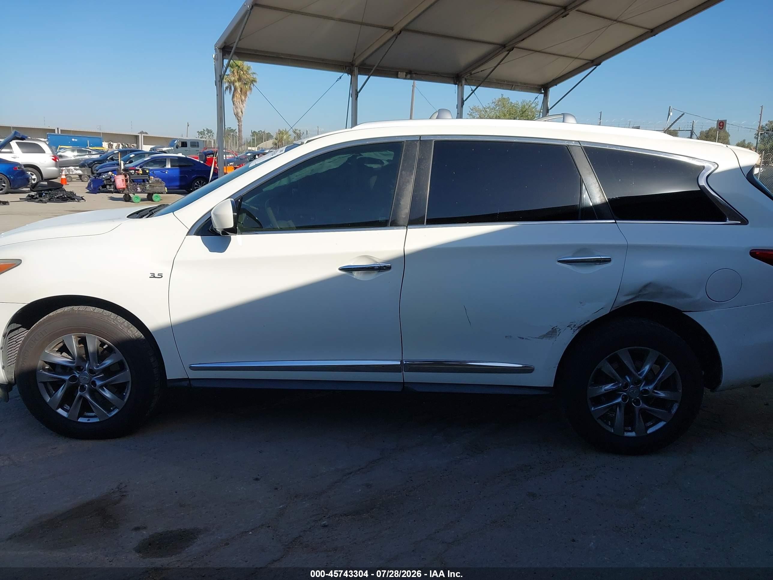 2014 Infiniti Qx60   White vin: 5N1AL0MM4EC508918