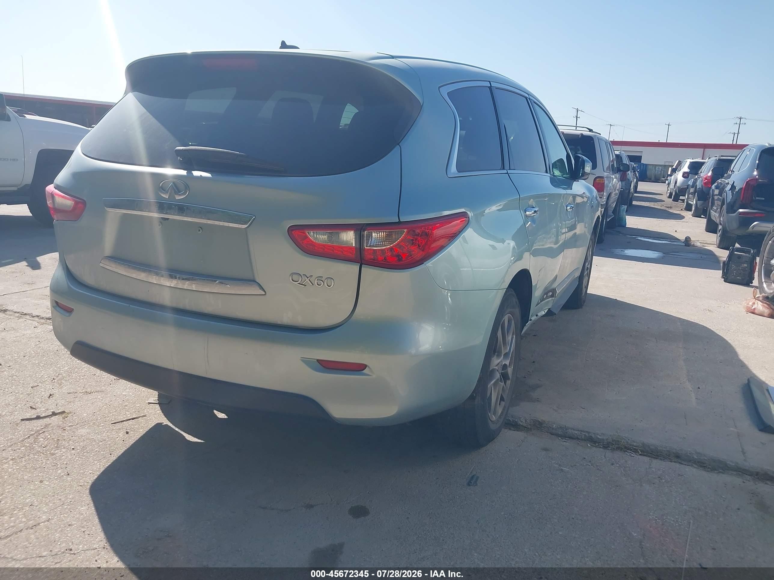 2014 Infiniti Qx60 Green vin: 5N1AL0MM4EC511446