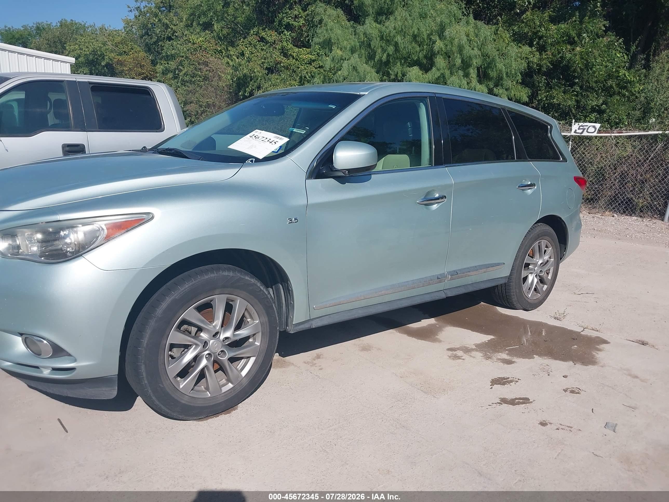 2014 Infiniti Qx60 Green vin: 5N1AL0MM4EC511446