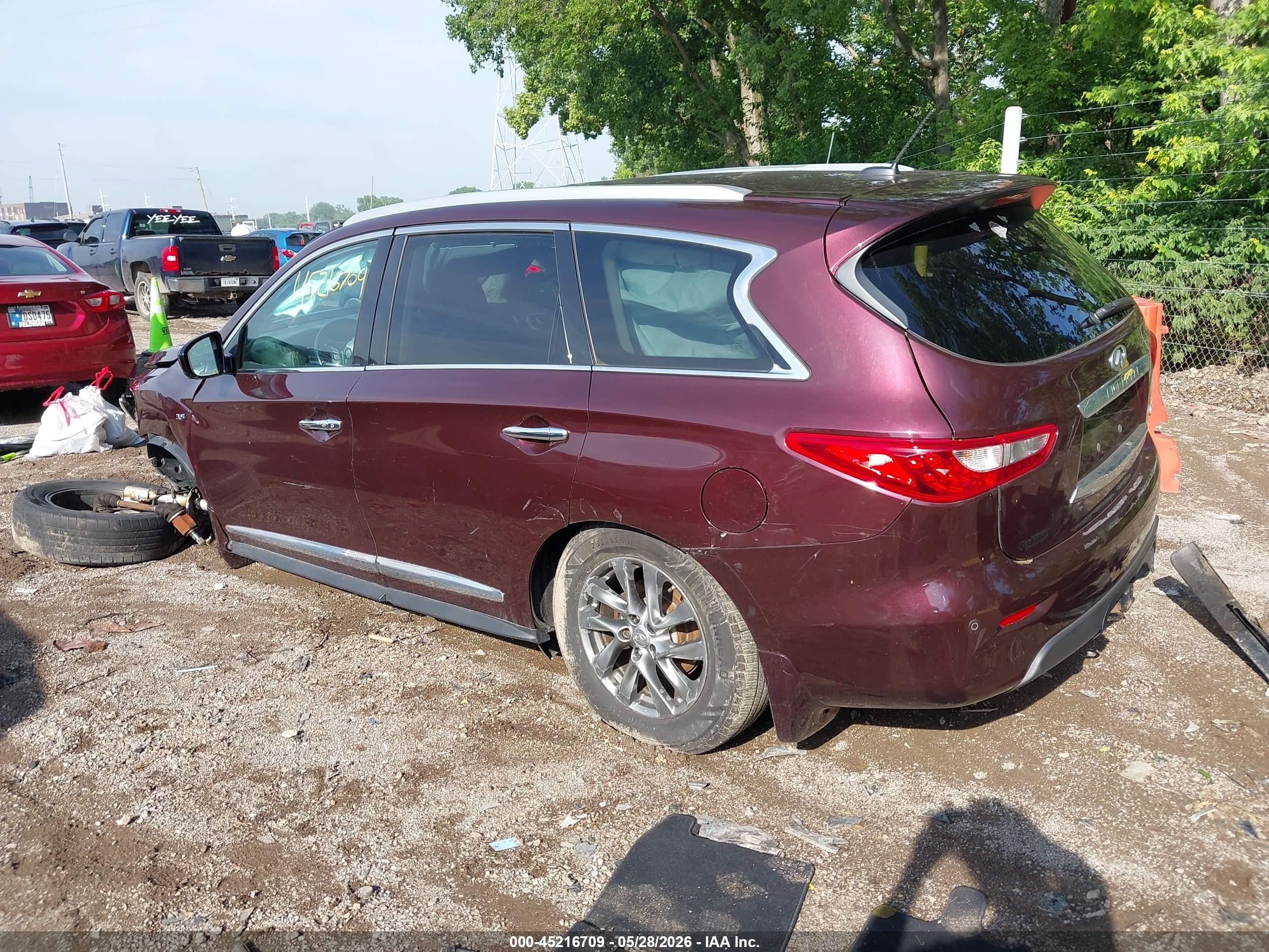 2014 Infiniti Qx60   Purple vin: 5N1AL0MM4EC526934