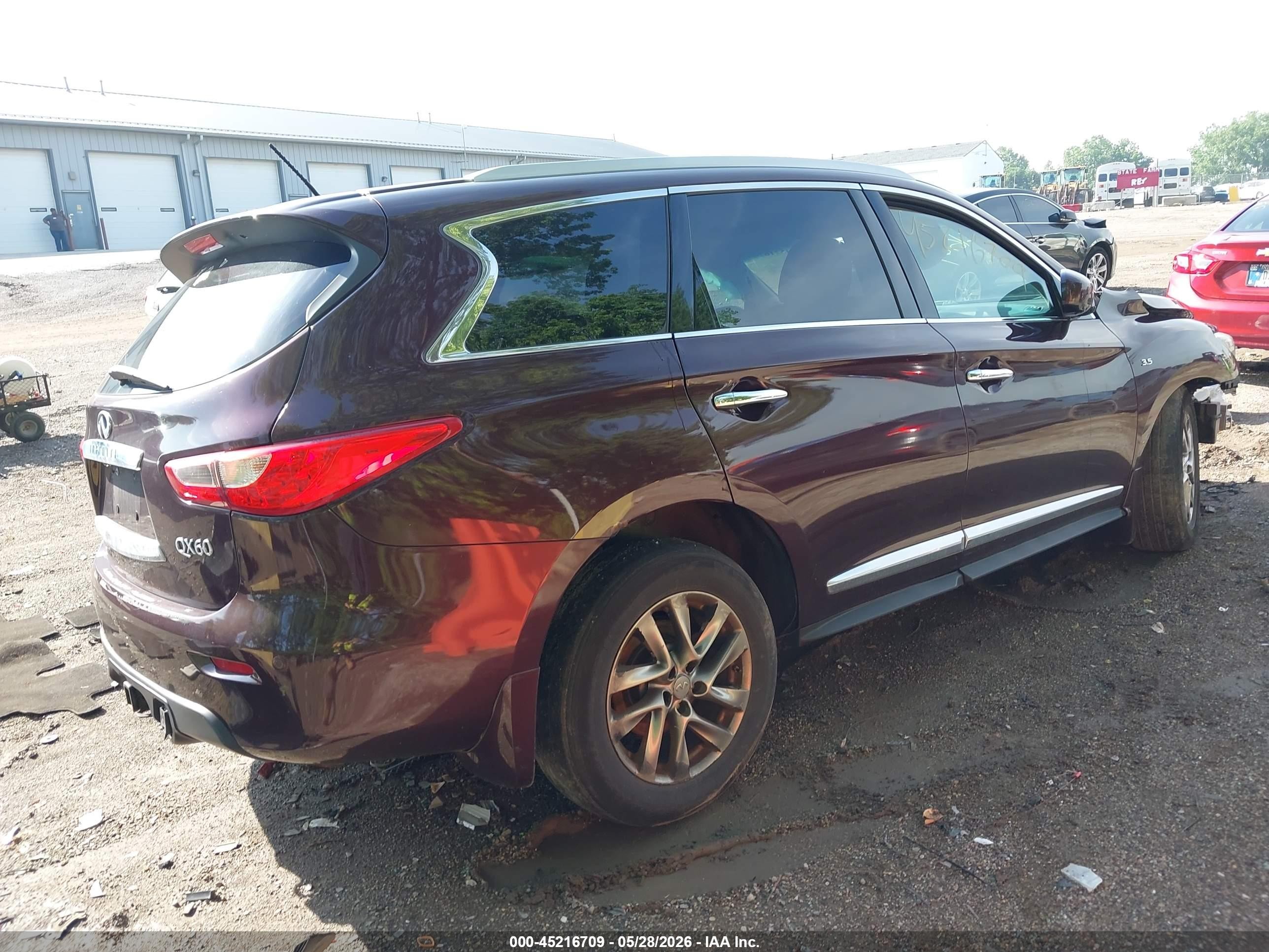 2014 Infiniti Qx60   Purple vin: 5N1AL0MM4EC526934