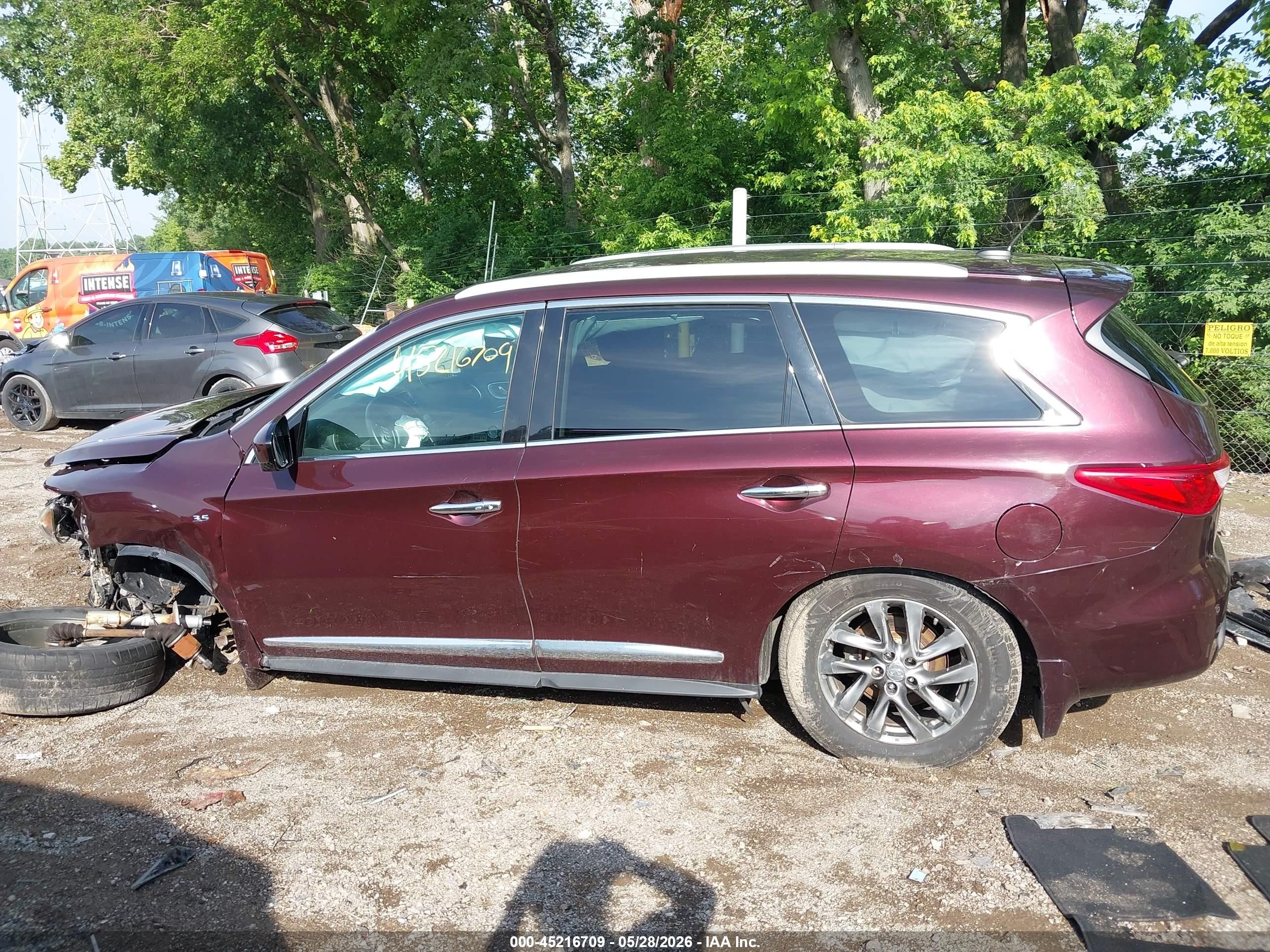 2014 Infiniti Qx60   Purple vin: 5N1AL0MM4EC526934