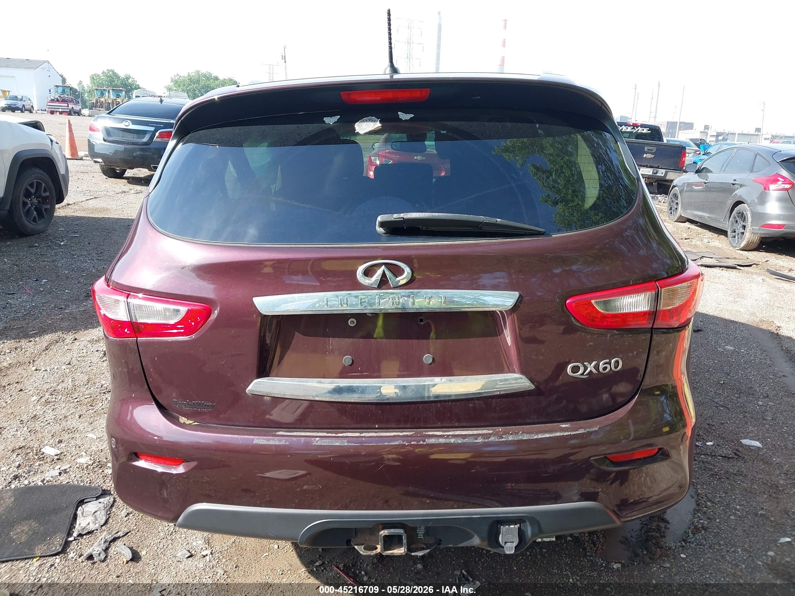 2014 Infiniti Qx60   Purple vin: 5N1AL0MM4EC526934
