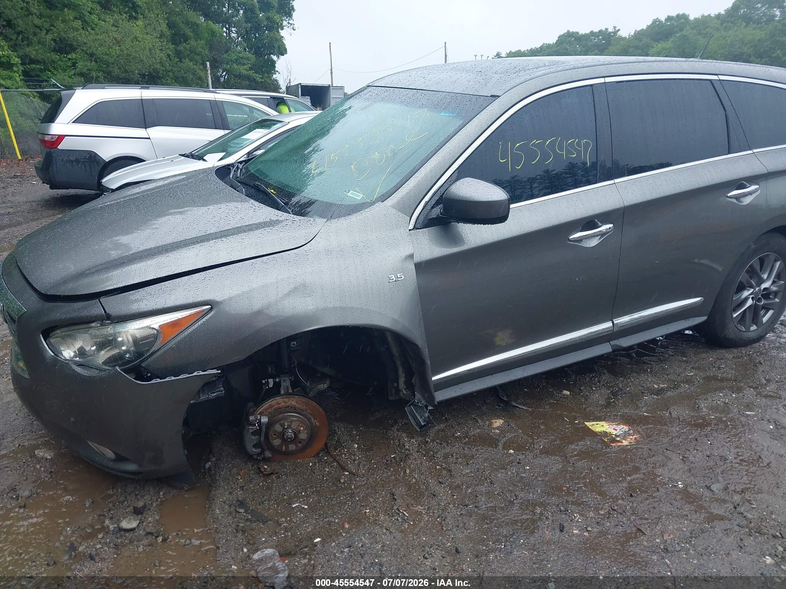 2015 Infiniti Qx60   Gray vin: 5N1AL0MM4FC500111