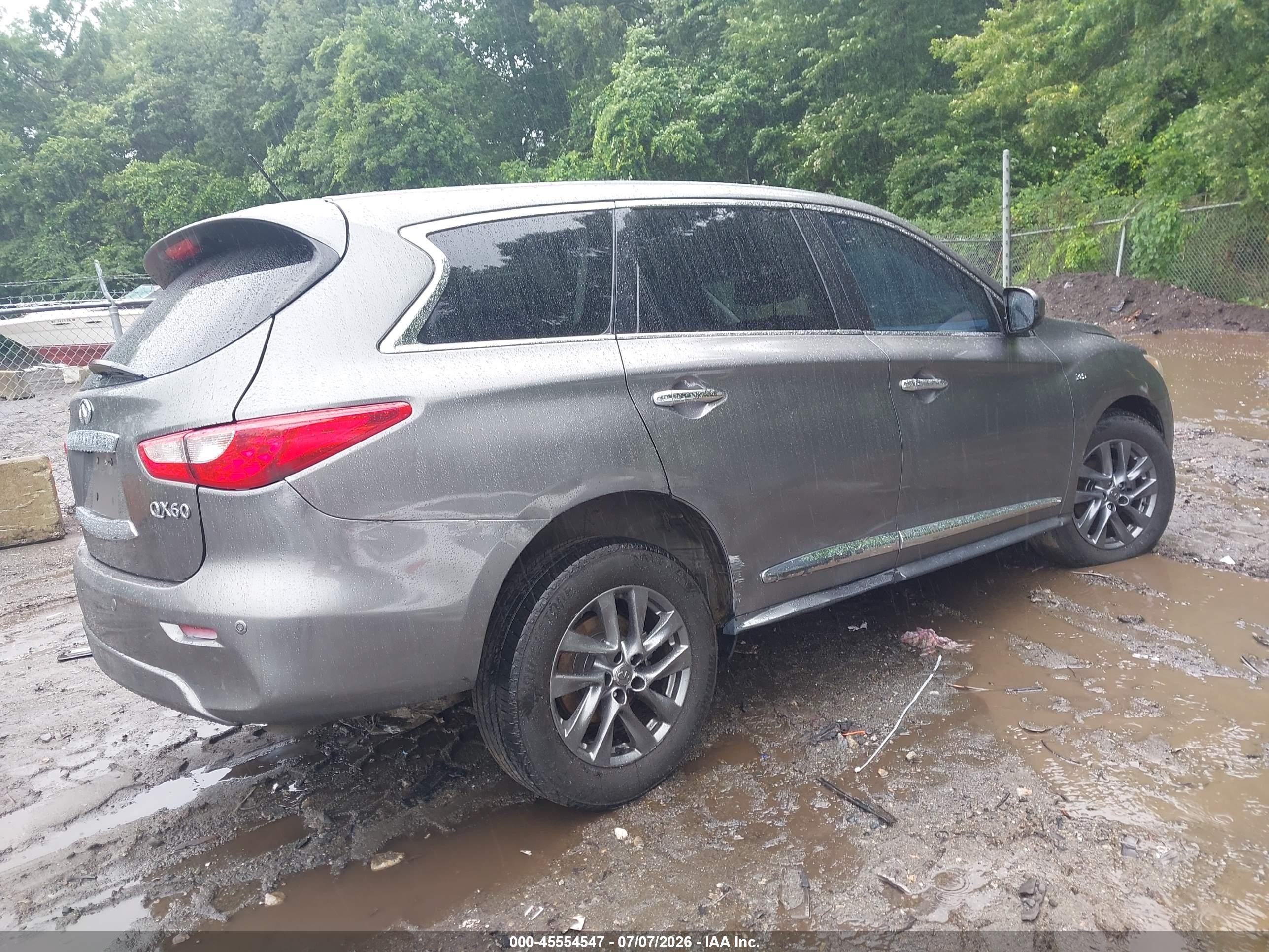 2015 Infiniti Qx60   Gray vin: 5N1AL0MM4FC500111
