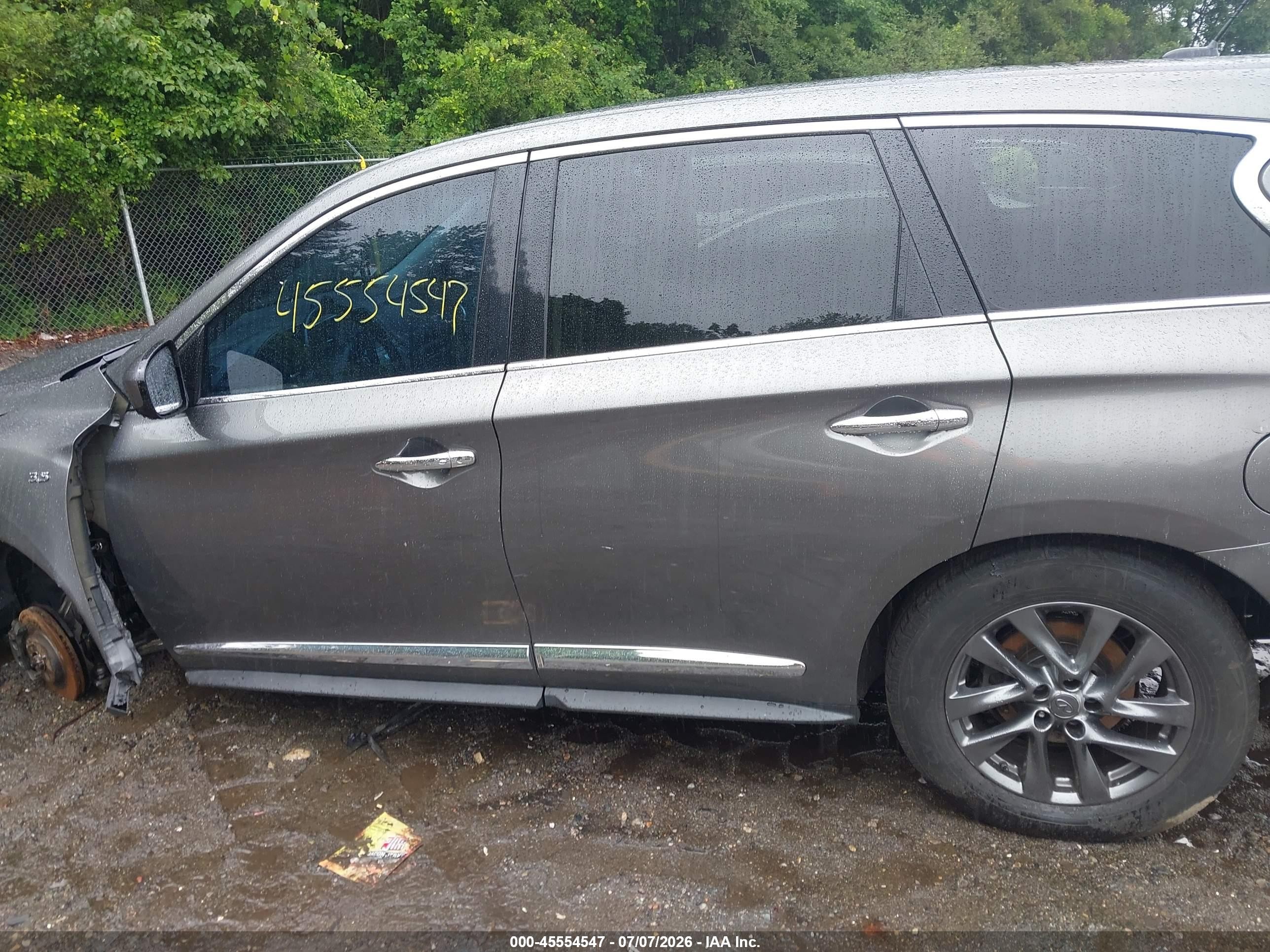 2015 Infiniti Qx60   Gray vin: 5N1AL0MM4FC500111
