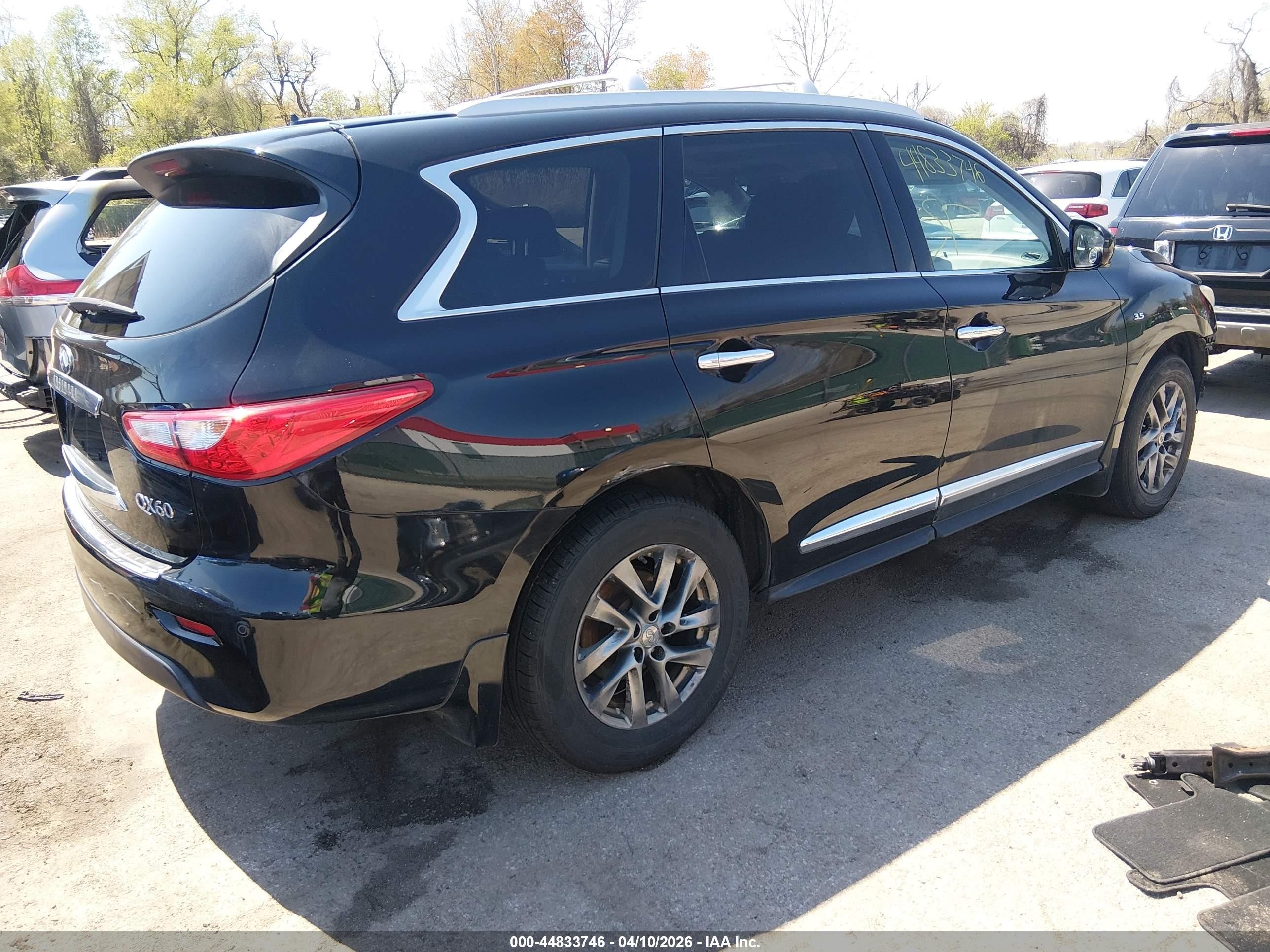 2015 Infiniti Qx60   Black vin: 5N1AL0MM4FC528846