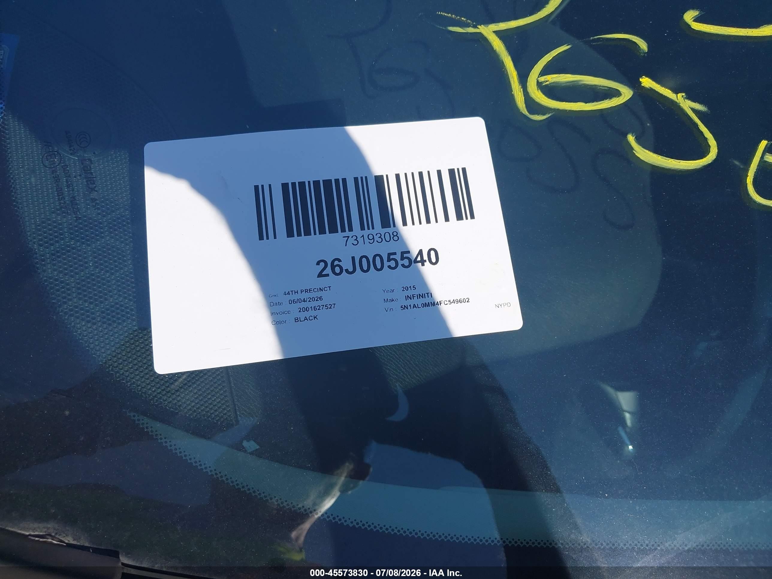 2015 Infiniti Qx60   Black vin: 5N1AL0MM4FC549602